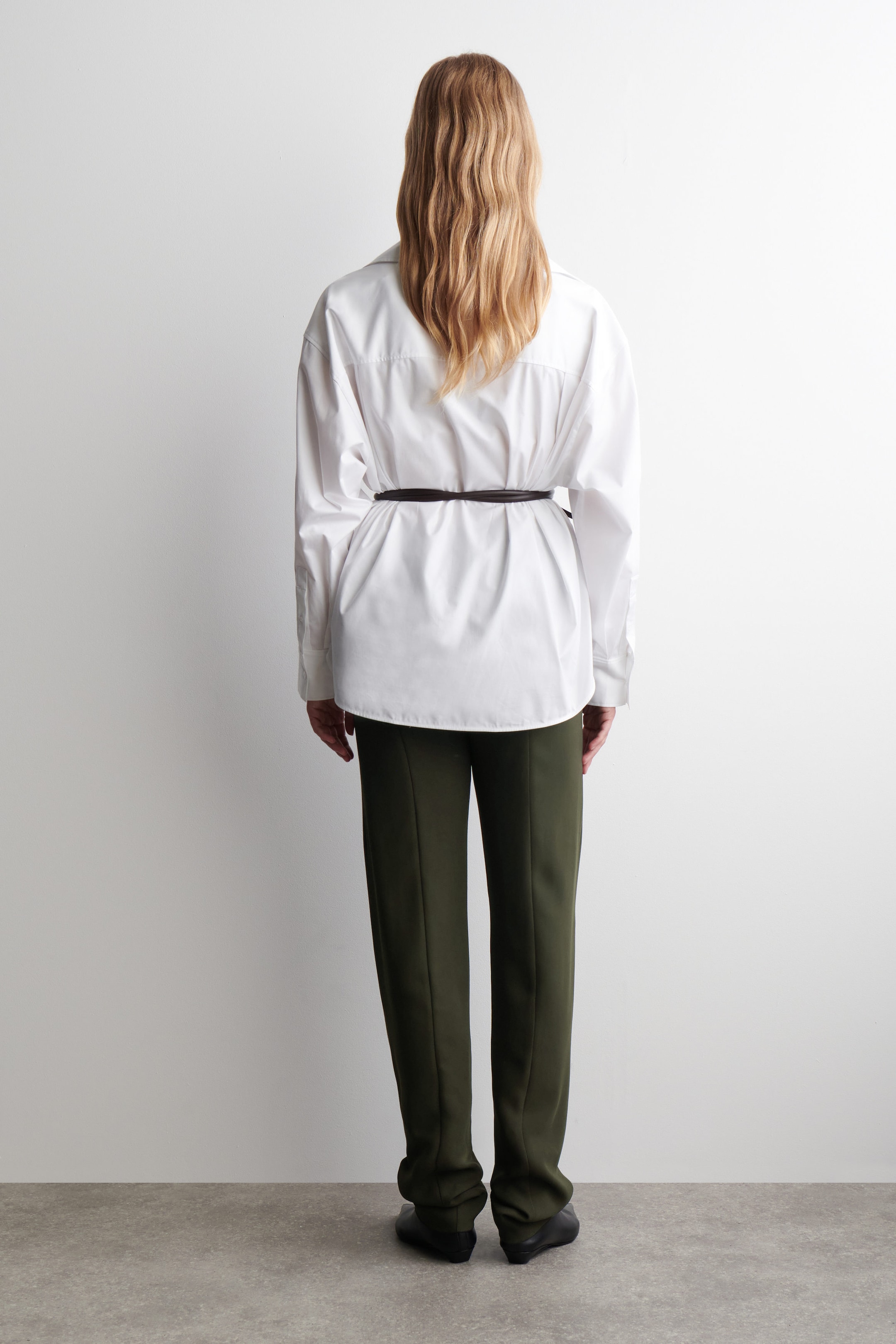 ELASTICATED SLIM-LEG PANTS