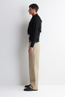 SLIM MERINO WOOL HENLEY TOP — BLACK 3