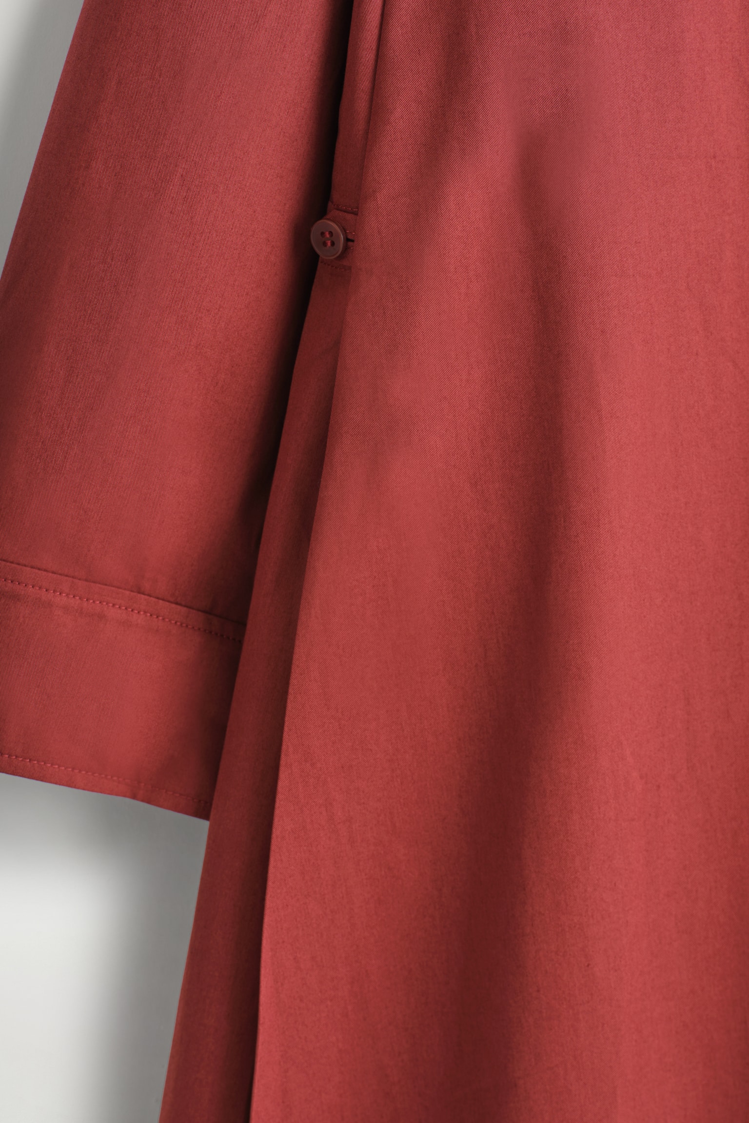ROBE-CHEMISE LONGUE VOLUMINEUSE - ROUILLE/BLEU MARINE - 4