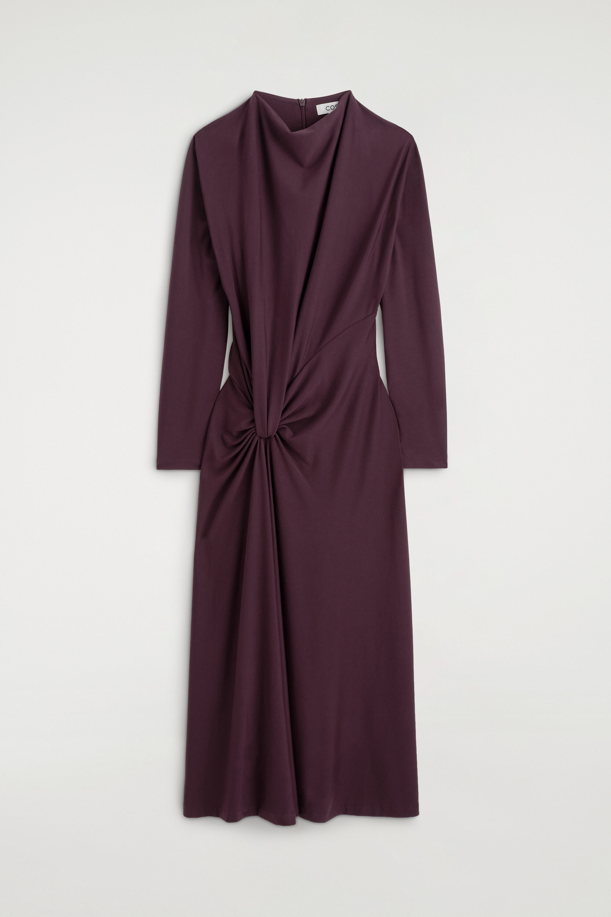 DRAPED TWIST-DETAIL MIDI DRESS thumbnail 6