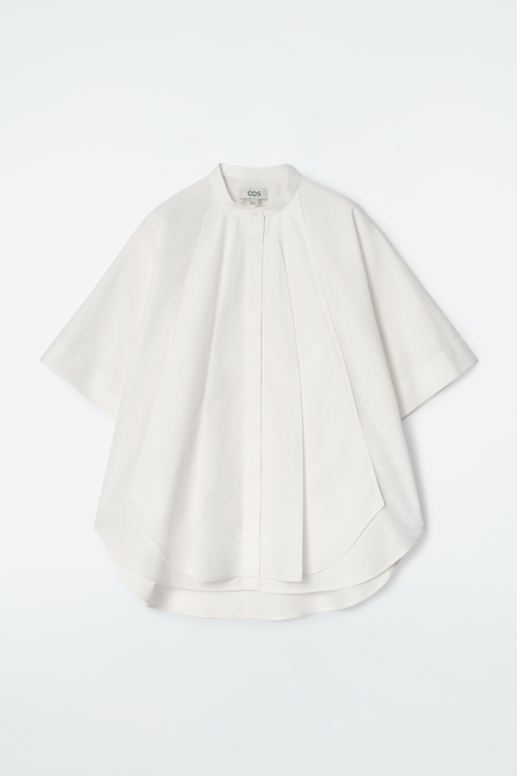 View larger image: OVERSIZED CURVED-HEM COTTON SHIRT - WHITE - Ladies | H&M GB 8