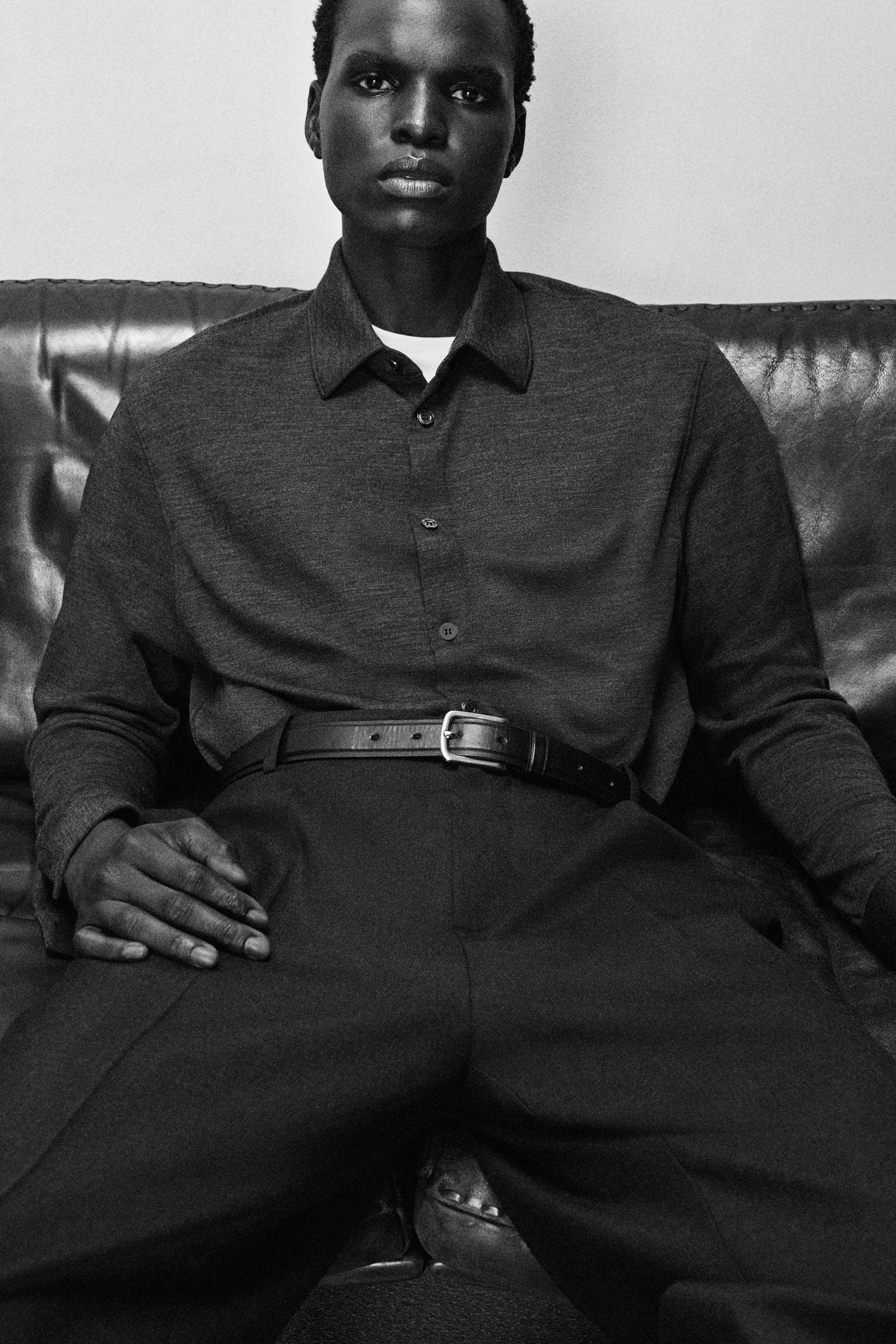 WOOL-BLEND JERSEY SHIRT