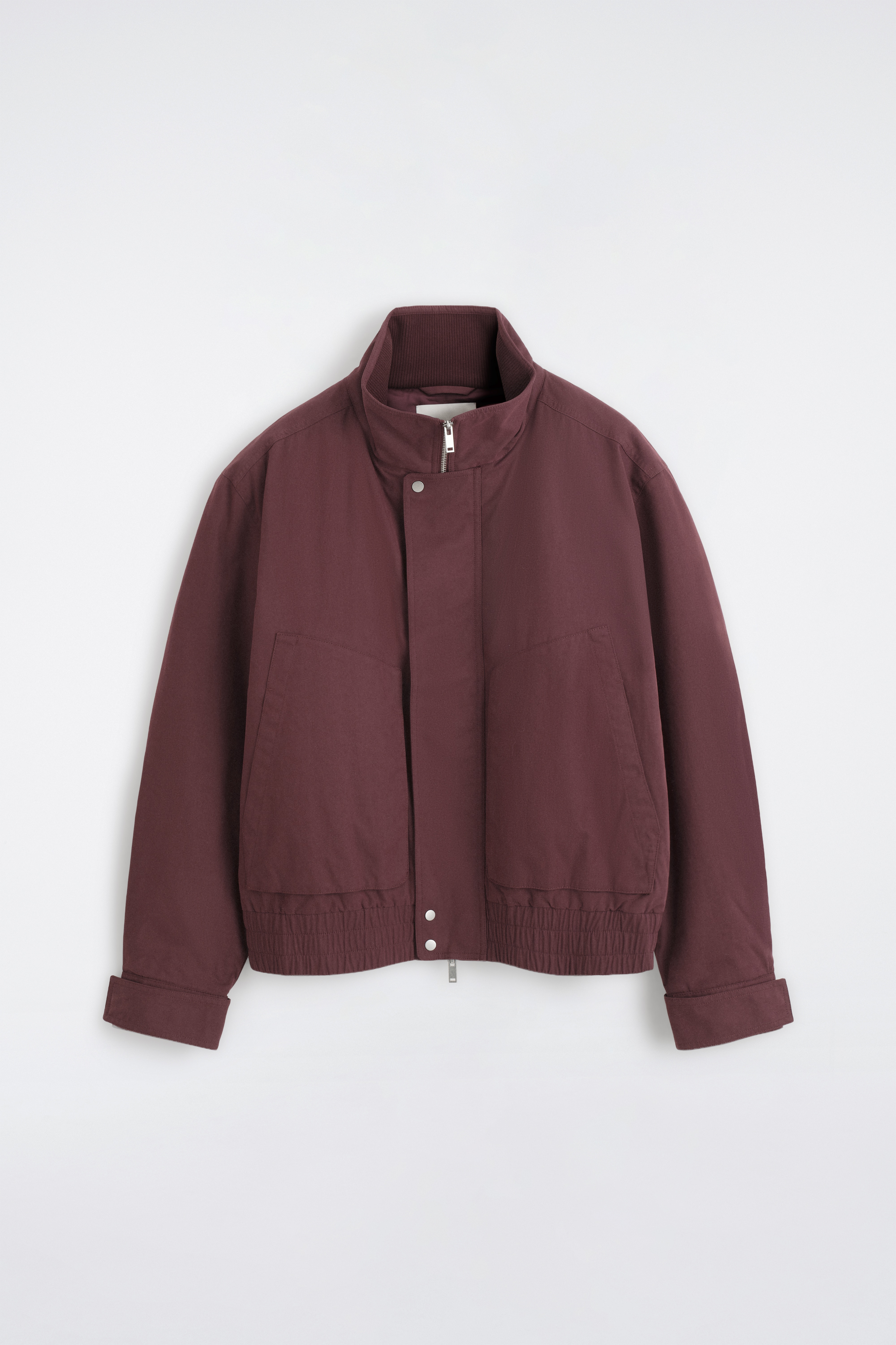 BLOUSON DOUDOUNE À COL CHEMINÉE - BORDEAUX/BLEU MARINE