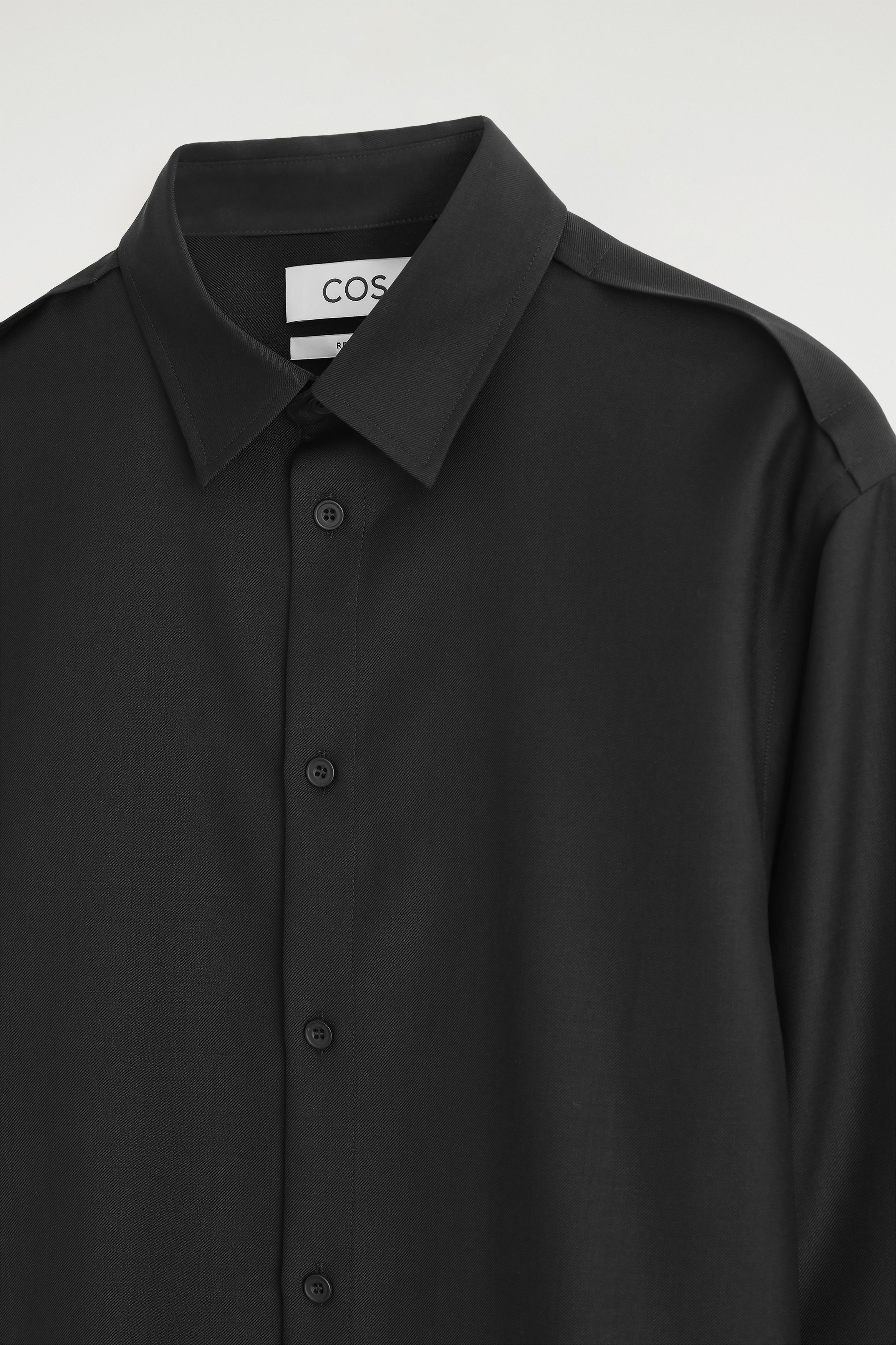 トップス Super180's WORSTED WOOL SHIRTS black L Super140's WORSTED WOOL T-SHIRTS｜BLACK – Cornier