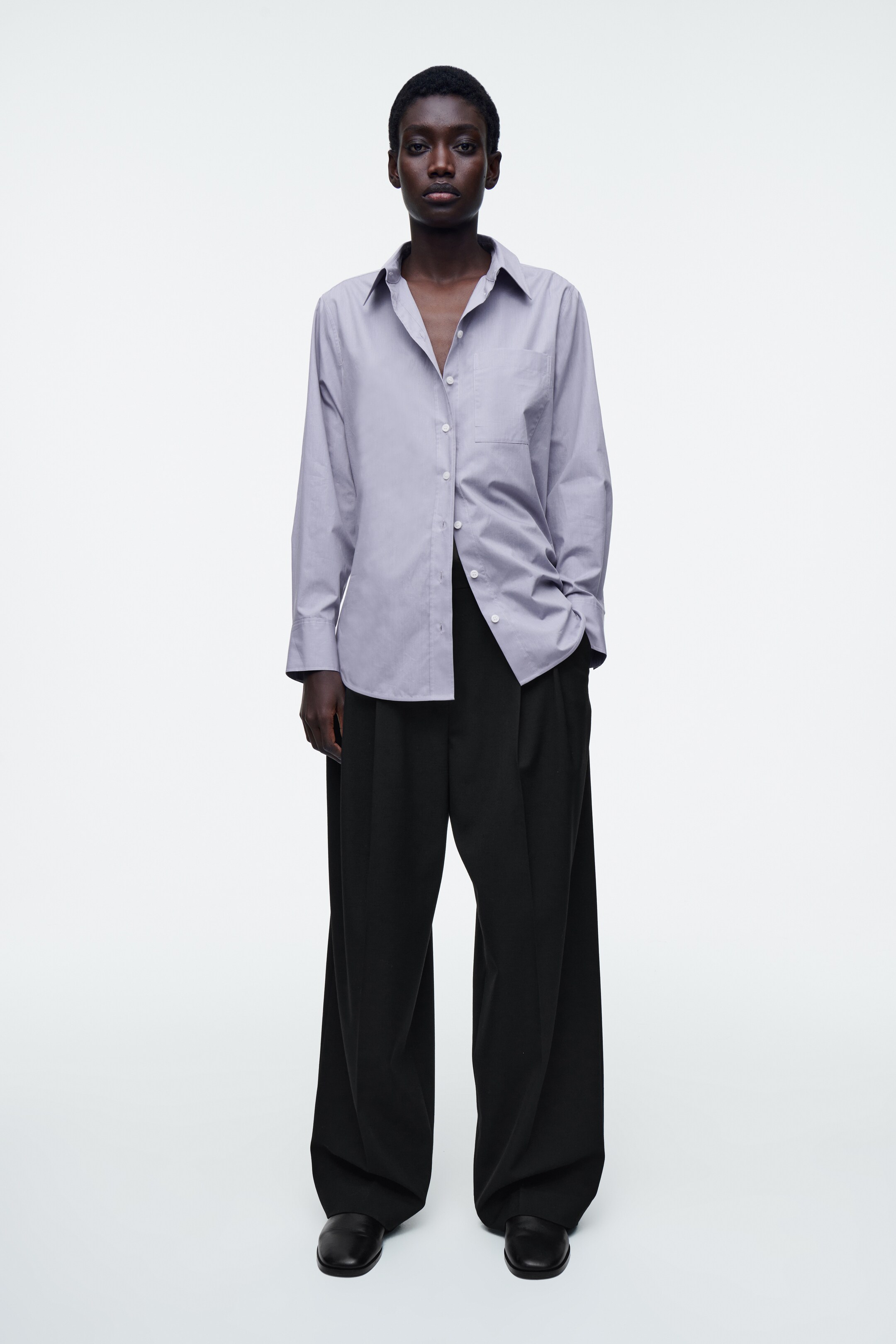 Grösseres Bild ansehen: ELEGANTES HEMD AUS PIMA-BAUMWOLLE - FLIEDER - DAMEN | H&M CH 2