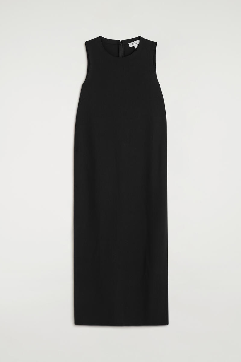 Sleeveless Crepe Midi Dress