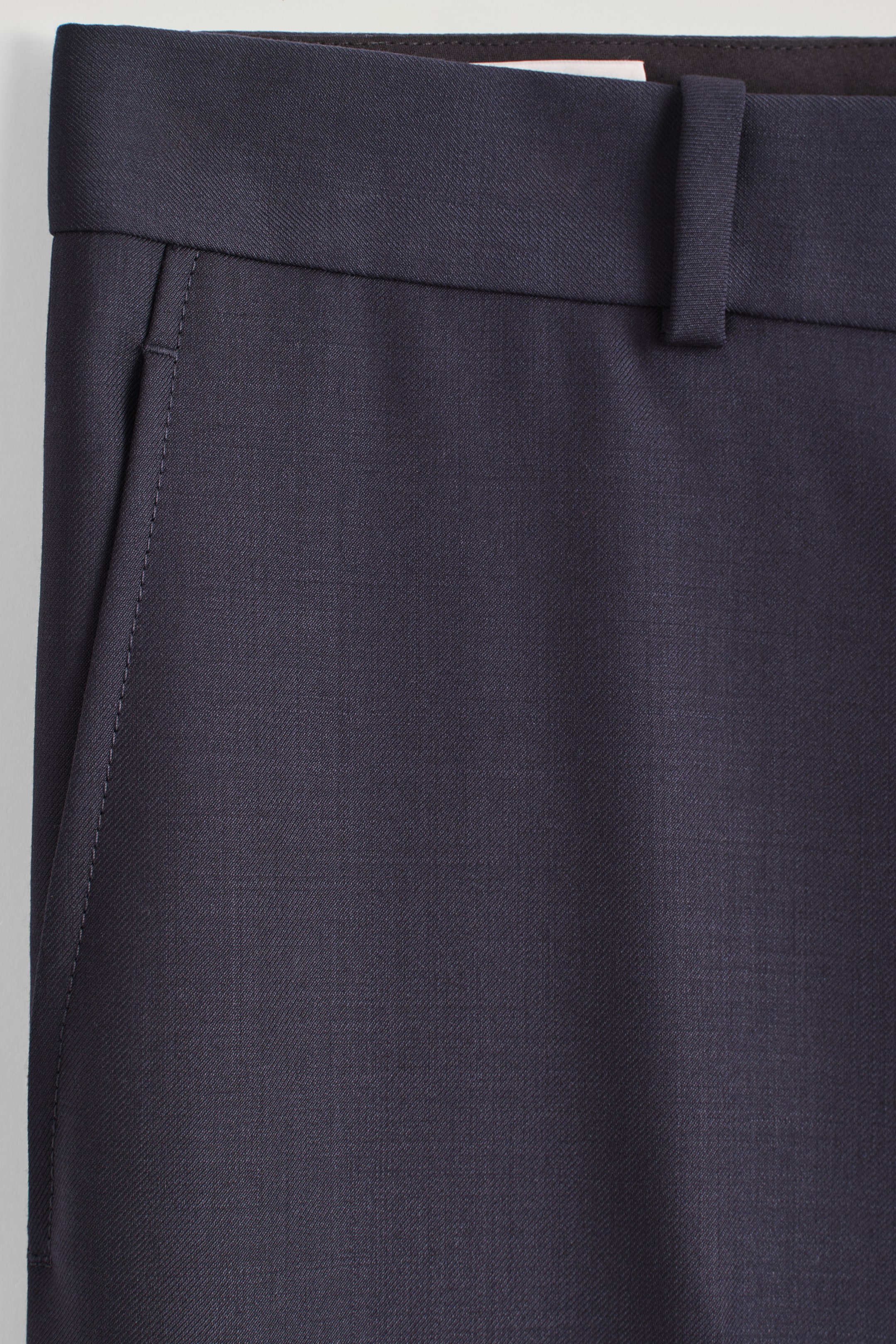 View larger image: TAILORED STRAIGHT-LEG WOOL TROUSERS - NAVY - Men | H&M GB 7