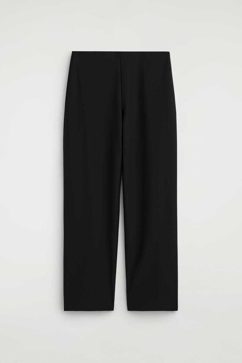 COS Cropped Straight-Leg Trousers Black Women's Extra Large