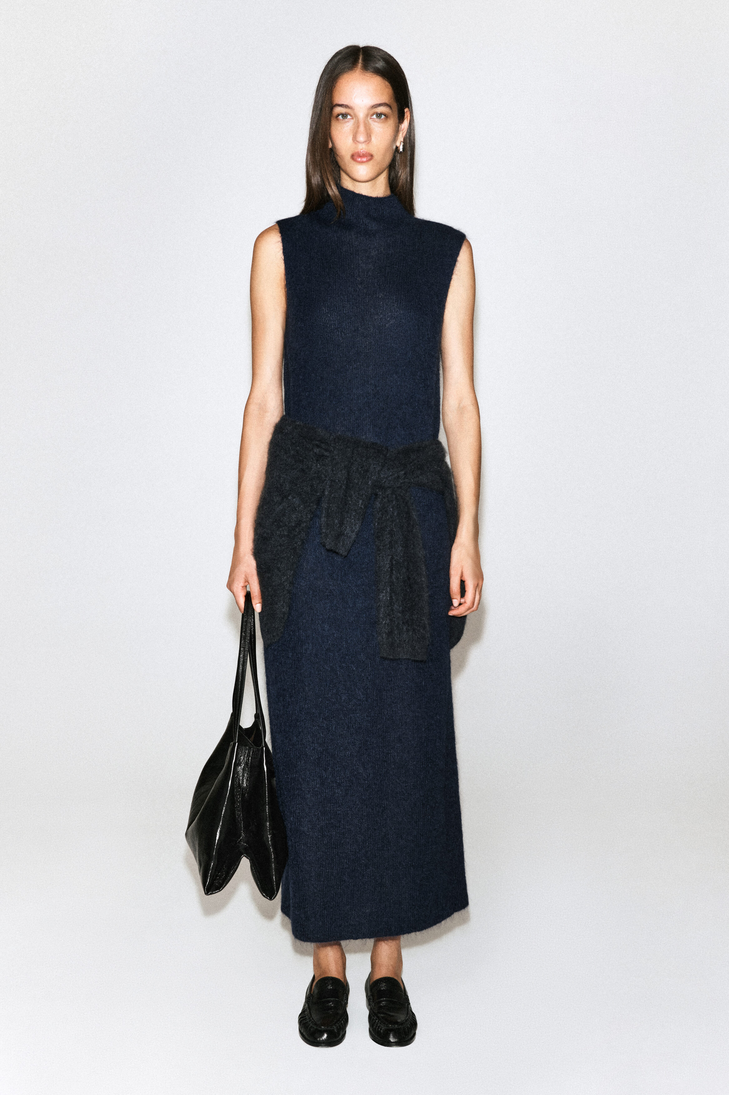 BRUSHED MOCK-NECK DRESS thumbnail 2