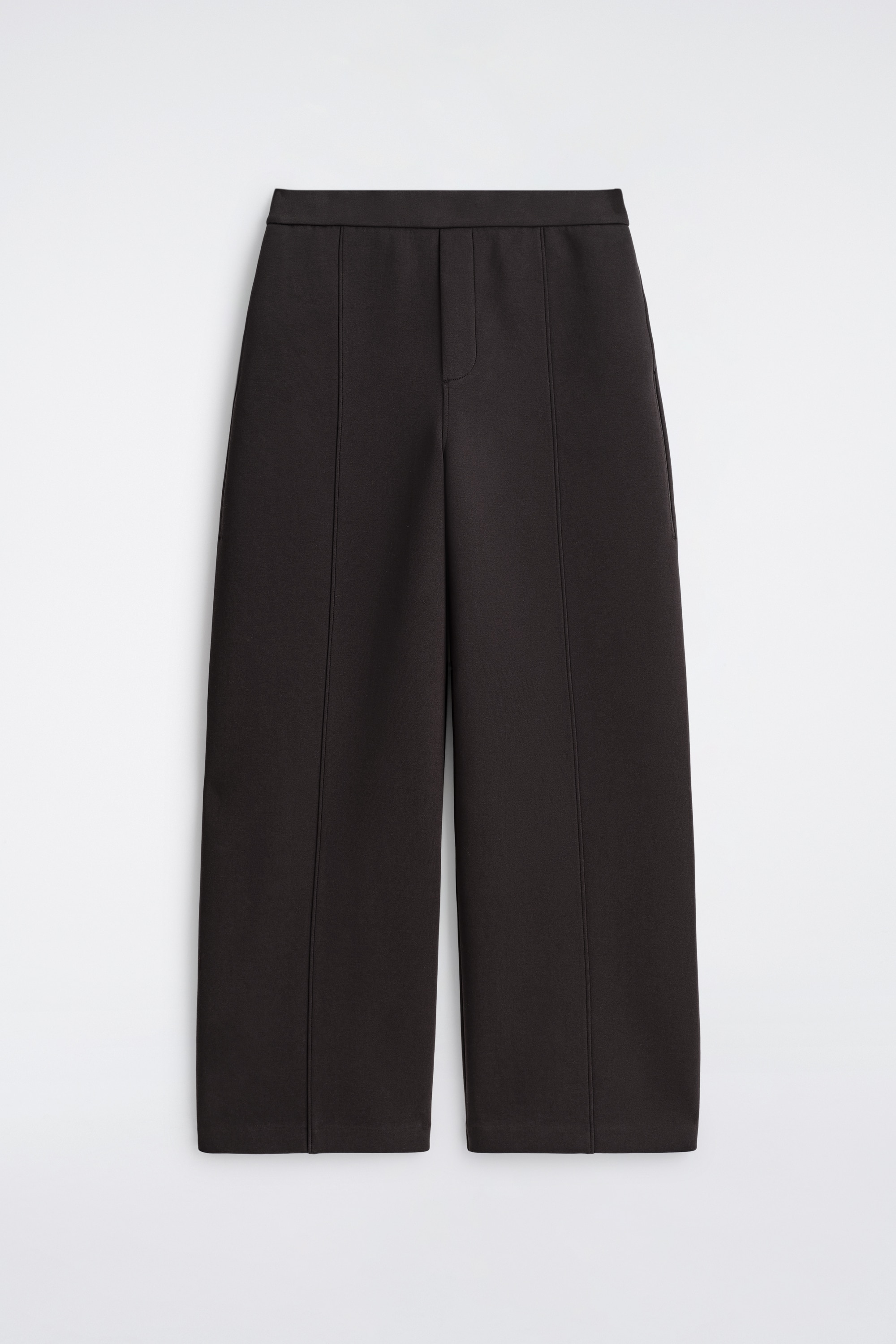 SCUBA STRAIGHT-LEG TROUSERS - BROWN