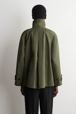 A-LINE COTTON-TWILL JACKET — KHAKI 5