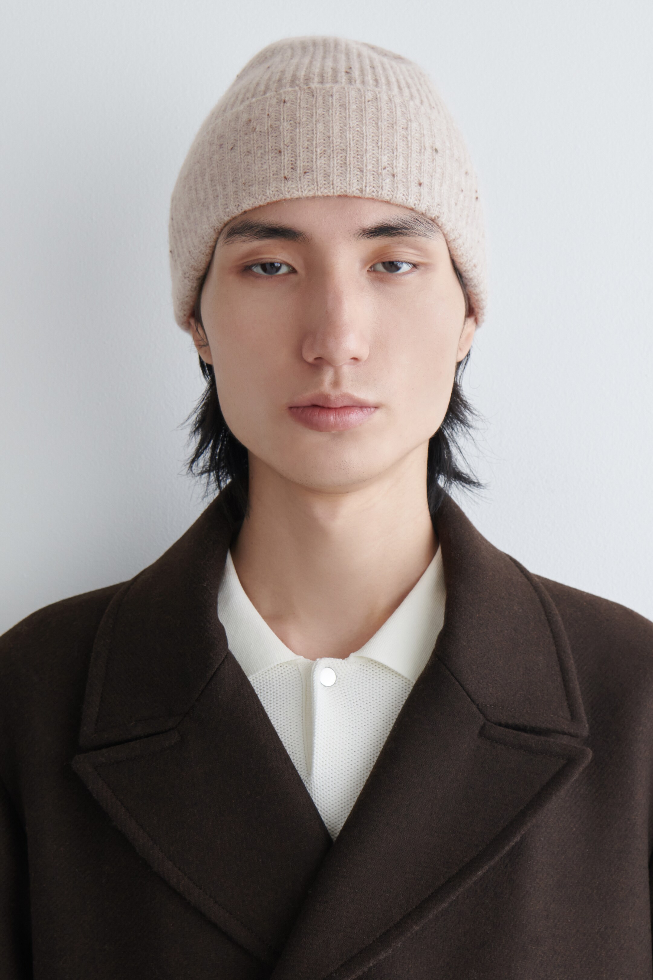 Agrandir l'image: BONNET EN LAINE-CACHEMIRE - BEIGE CHINÉ - FEMME | H&M BE 2