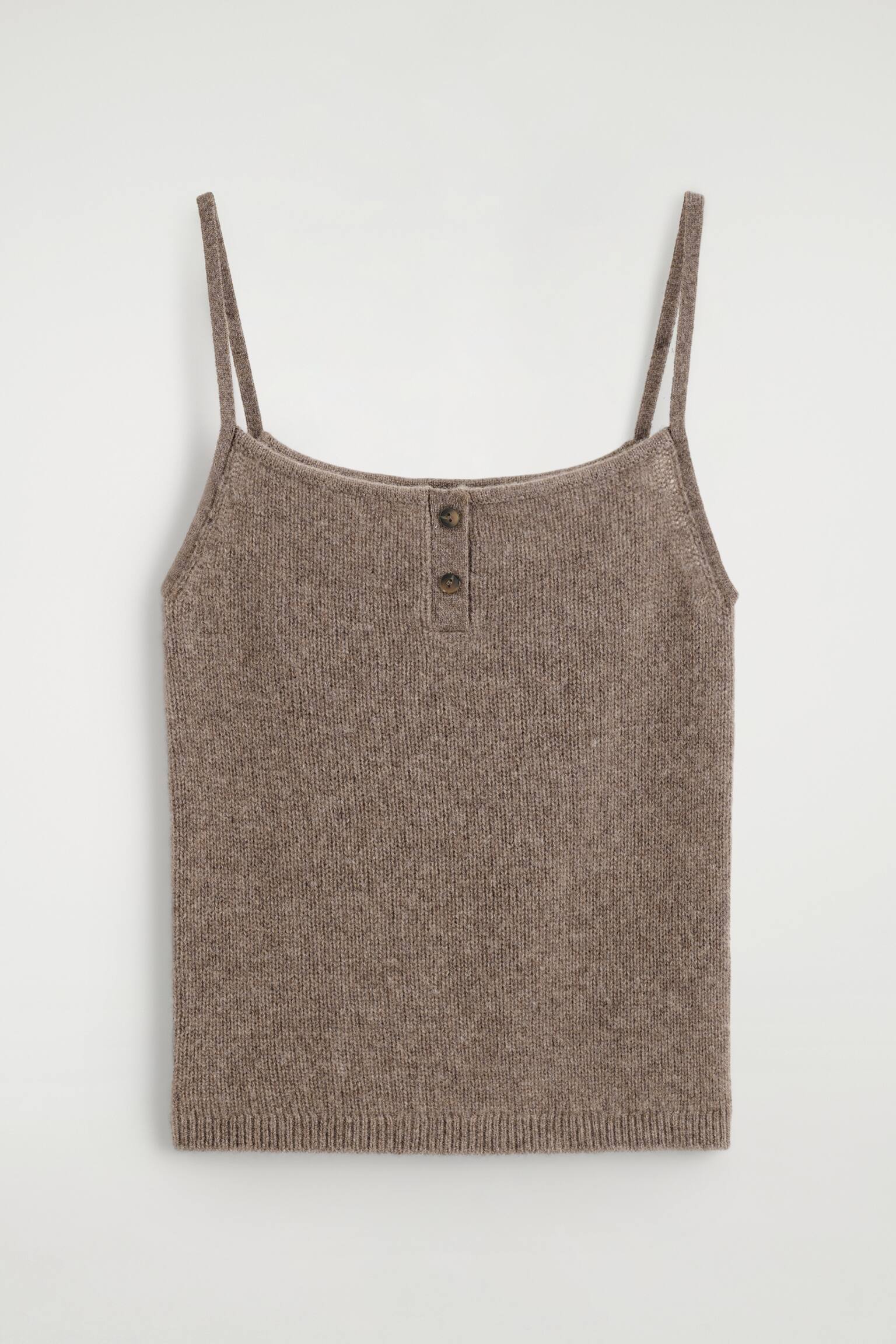 CASHMERE TANKTOP - BROWN MÉLANGE - 2