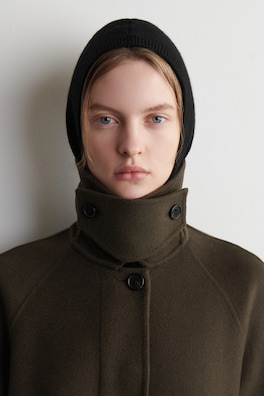 RIBBED WOOL-CASHMERE BALACLAVA — BLACK 2