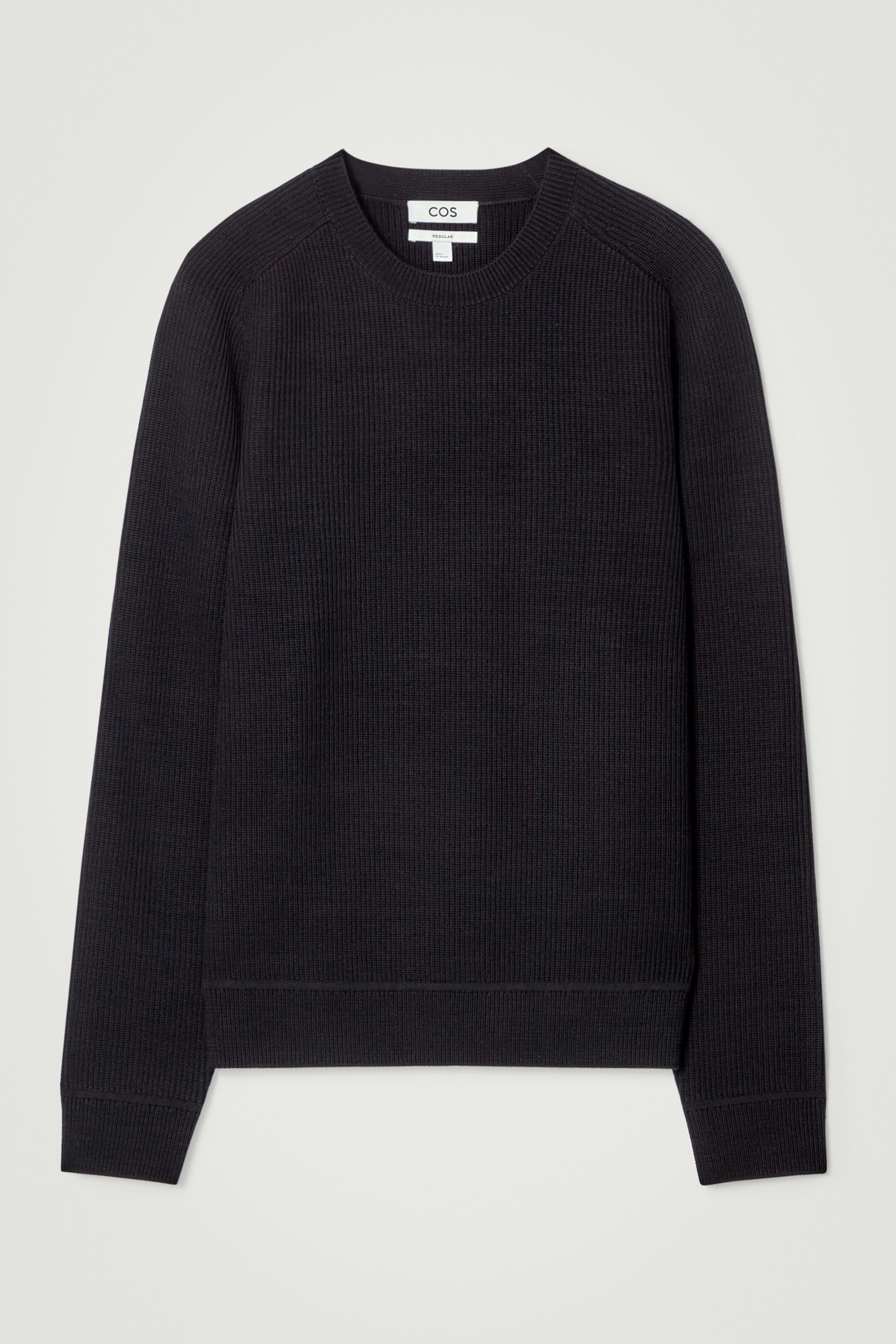 Ingrandisci l'immagine: RIBBED MERINO WOOL JUMPER - BLACK - UOMO | H&M CH 6