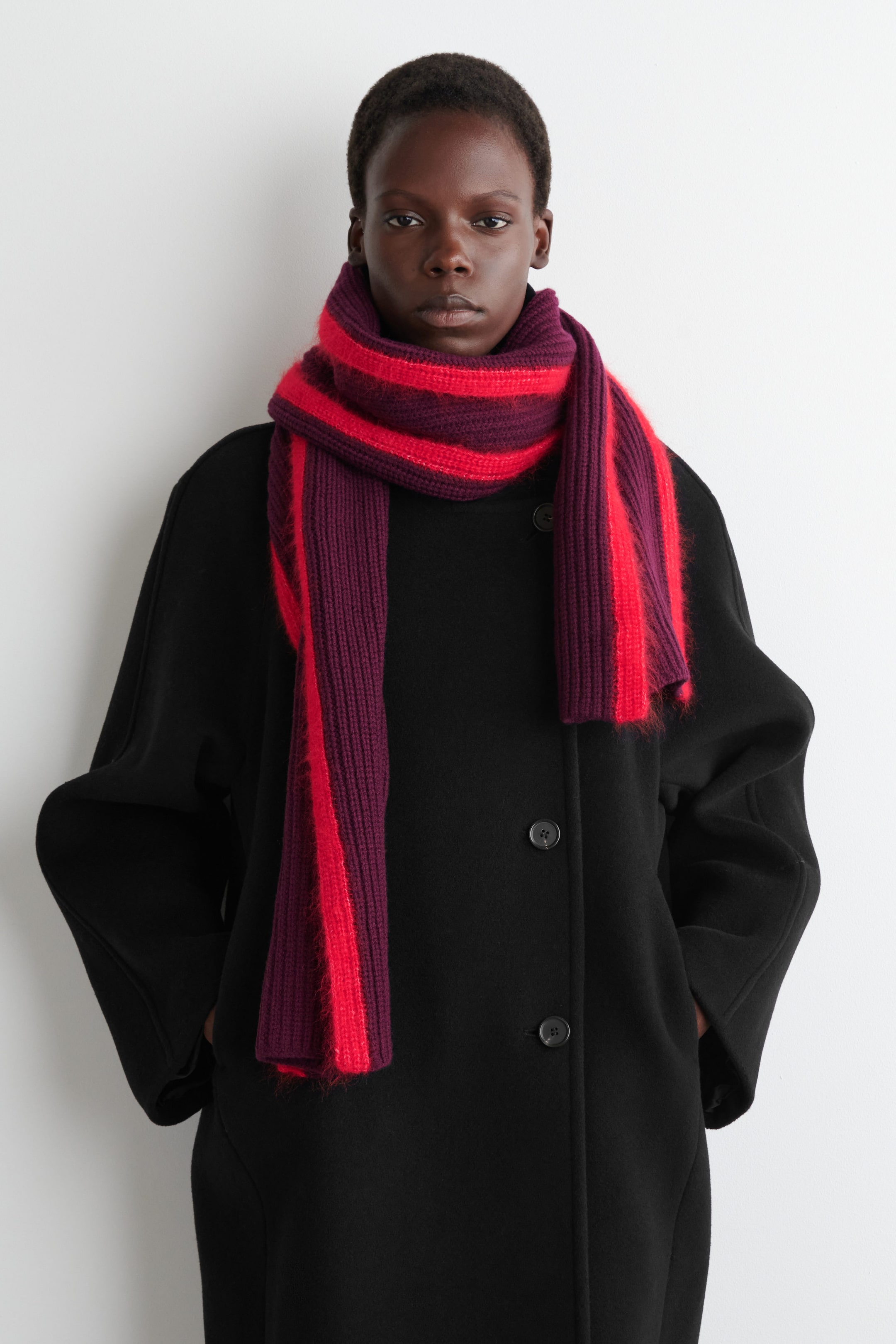 CHUNKY WOOL-MOHAIR SCARF