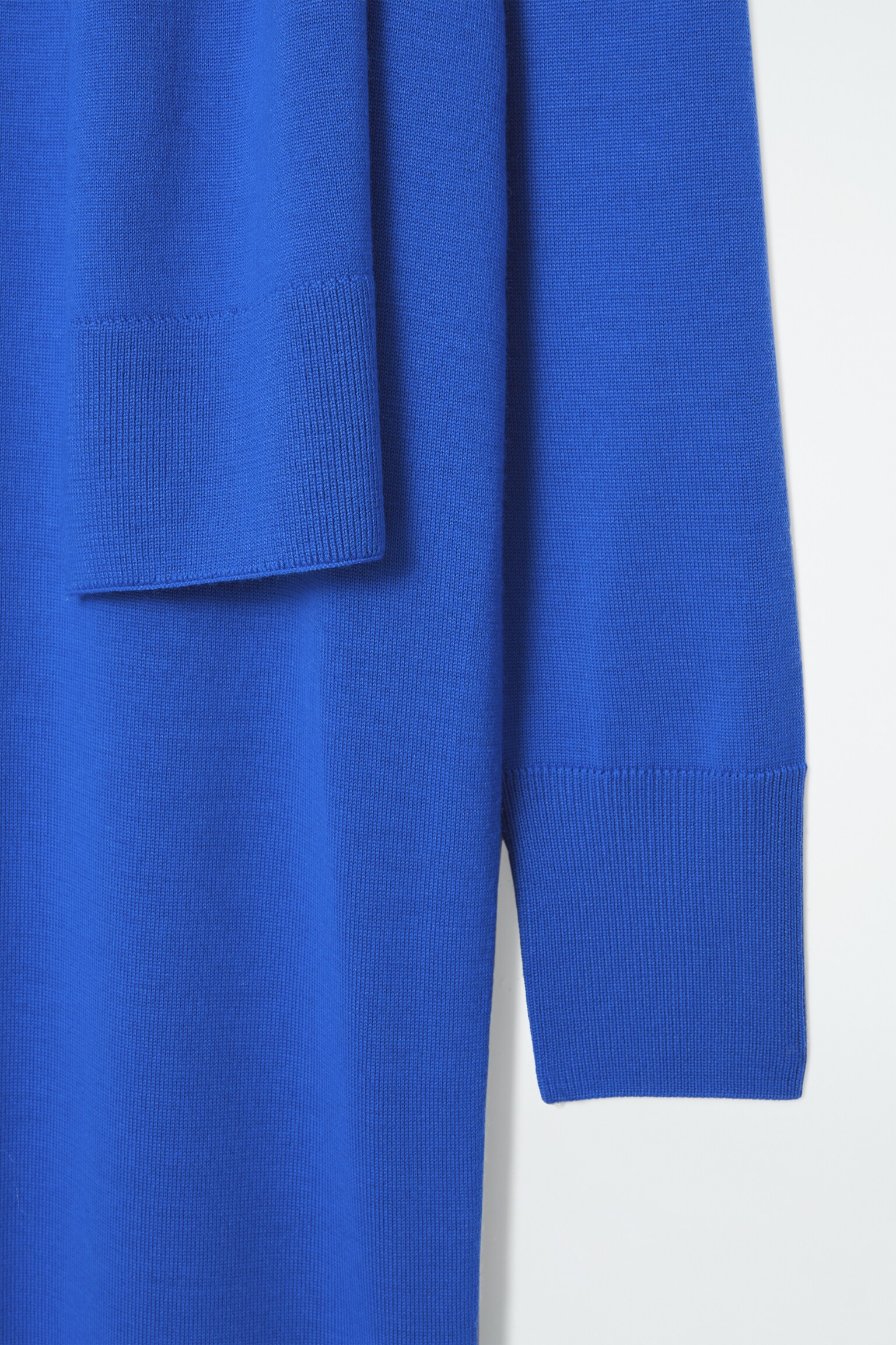 SCARF-DETAIL WOOL MAXI DRESS - BLUE/NAVY - 2