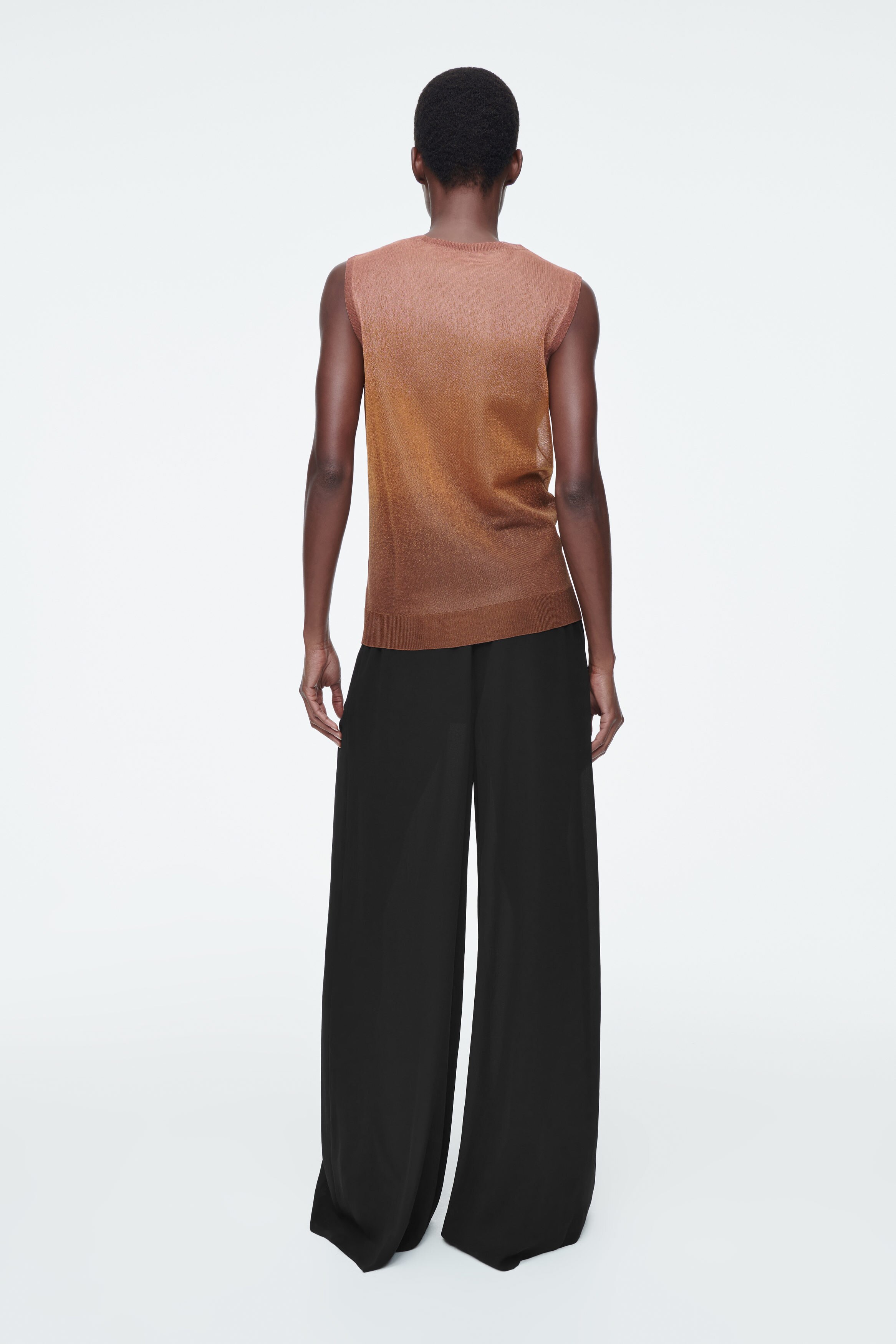 【即購入可】euw nuance knit tank-top brown 即購入可】euw nuance knit tank-top brown