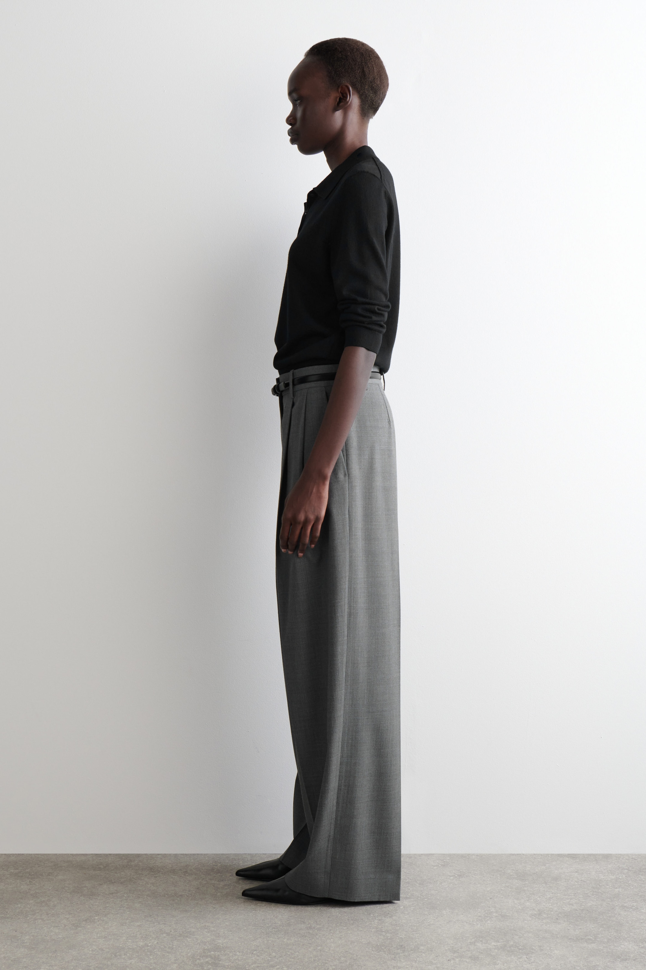 SZEROKIE SPODNIE Z DIAGONALU – RELAXED FIT