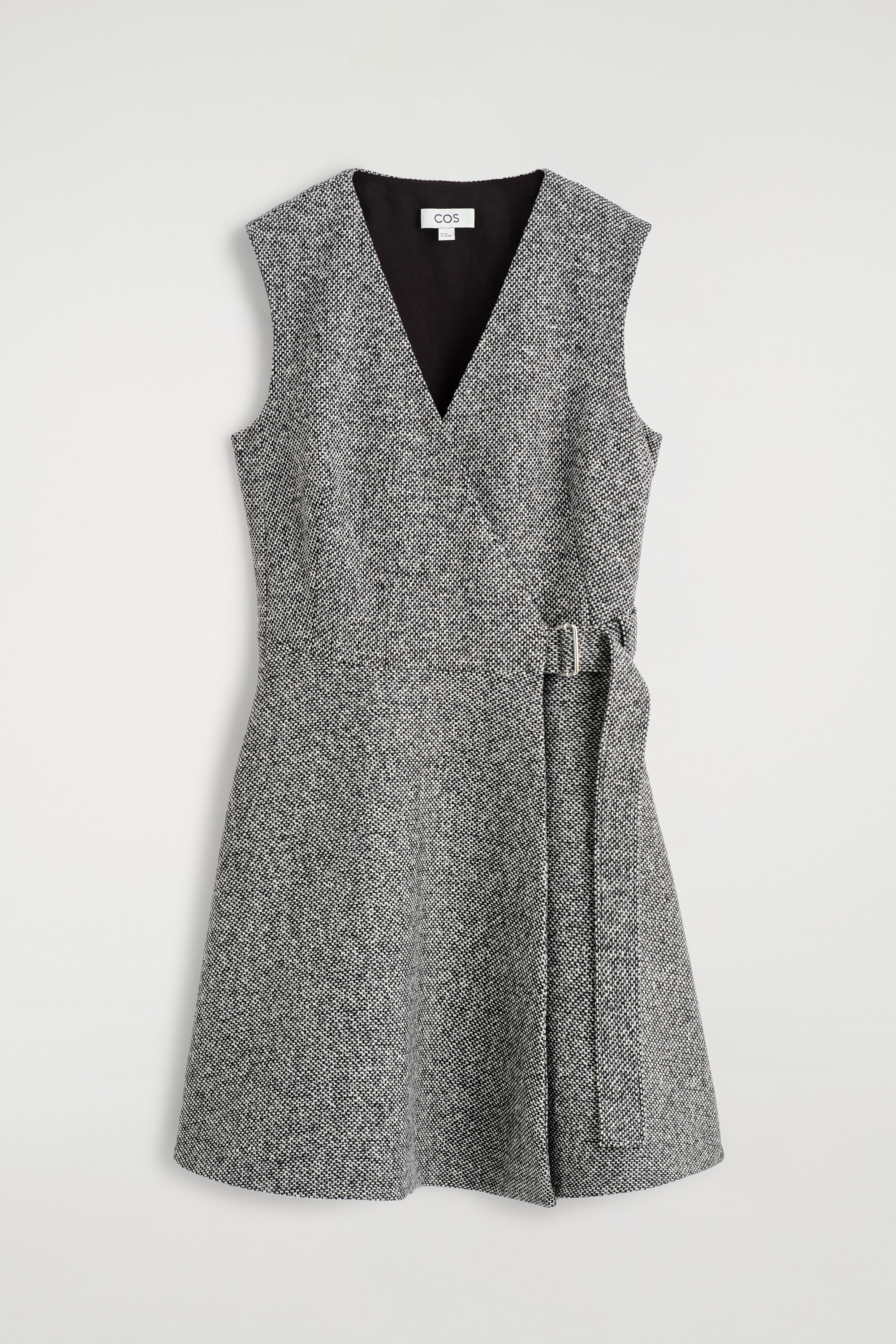 L’aubeblanc Tweed Wrap Dress Black CARLA SUMMER TWEED DRESS | LEHHO