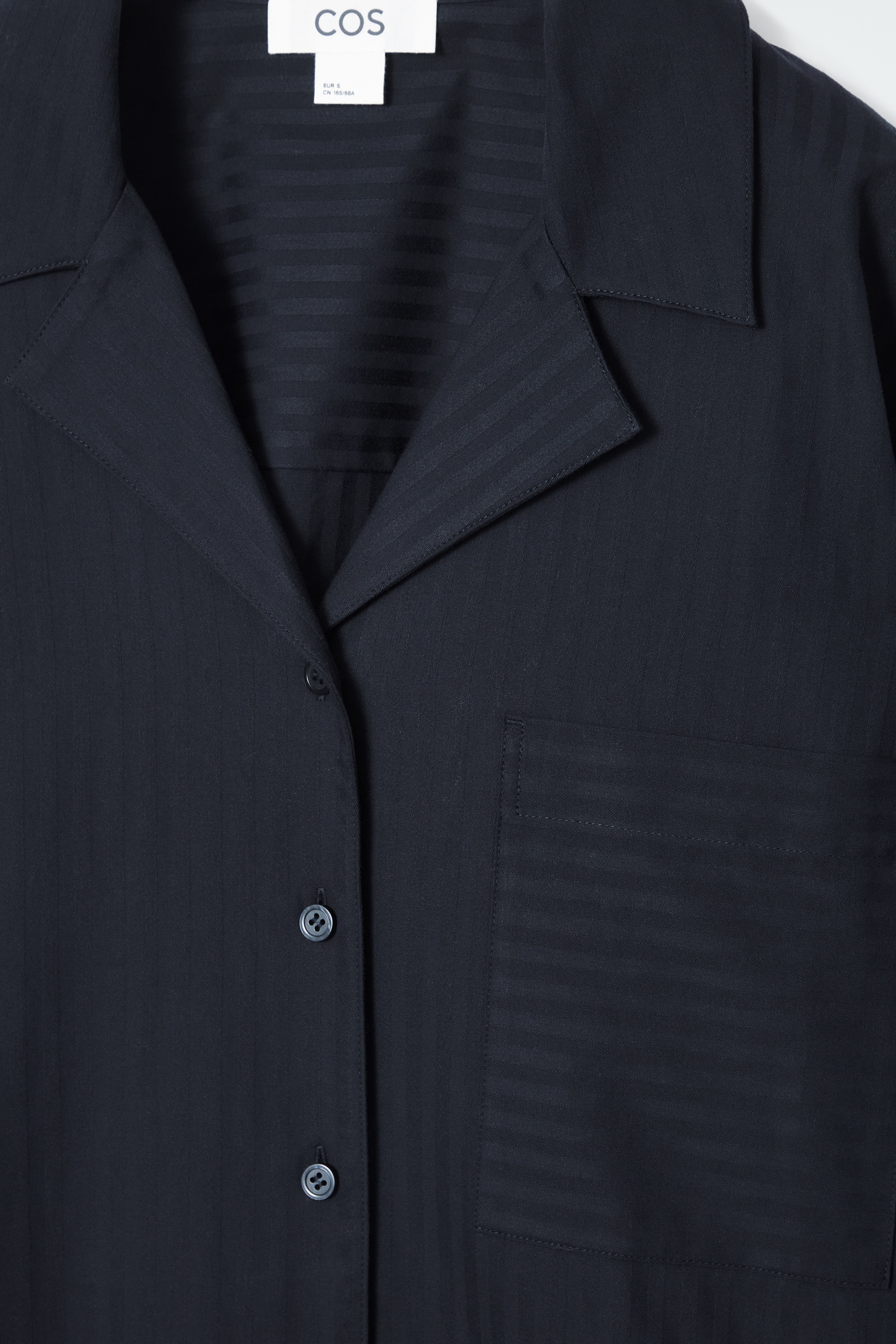 Ingrandisci l'immagine: STRIPED COTTON PYJAMA SHIRT - NAVY / STRIPED - DONNA | H&M CH 7