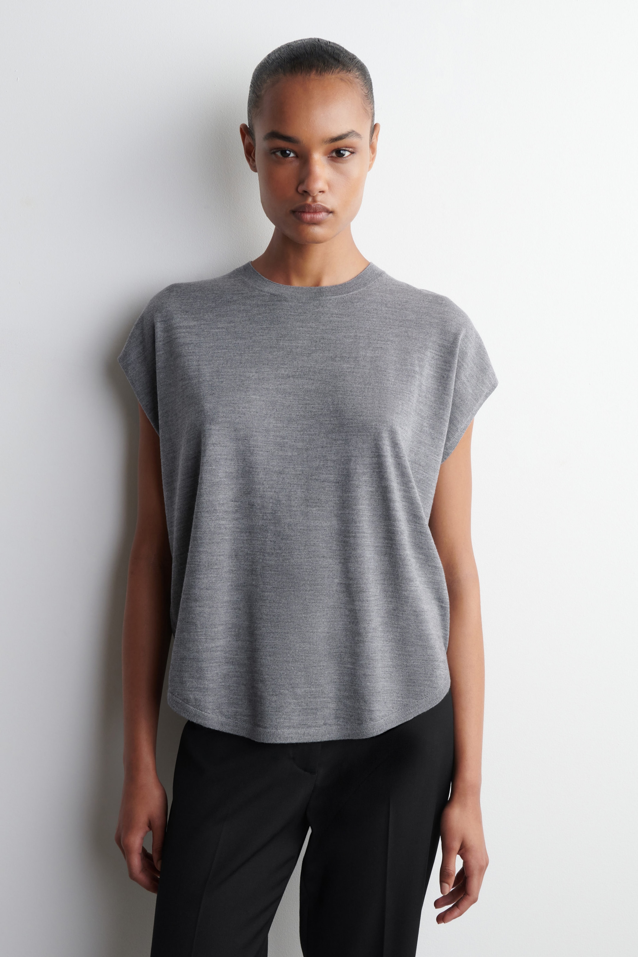 CIRCLE-CUT MERINO WOOL TOP