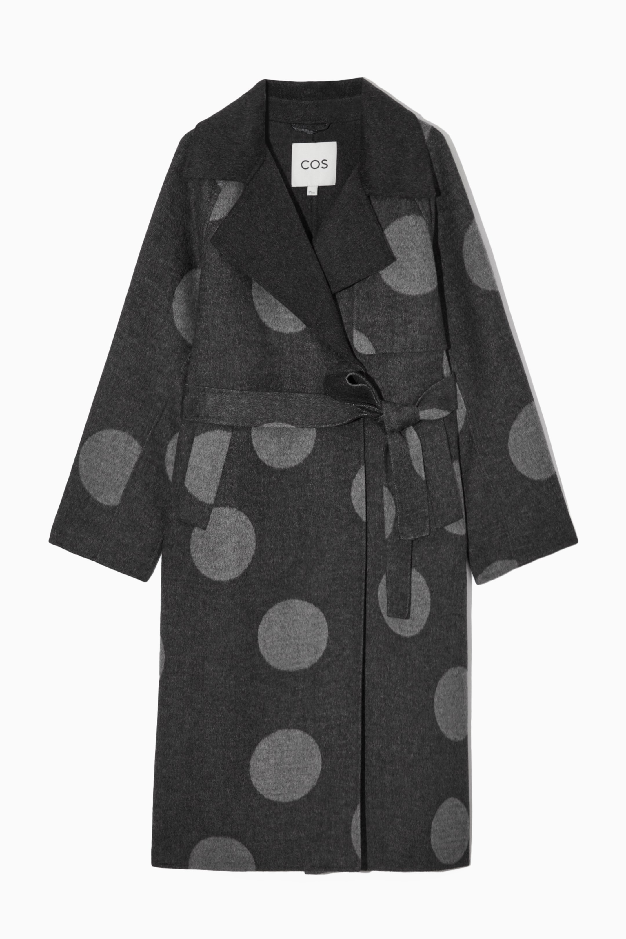 View larger image: OVERSIZED POLKA-DOT WOOL COAT - GREY / POLKA-DOT - Ladies | H&M GB 1