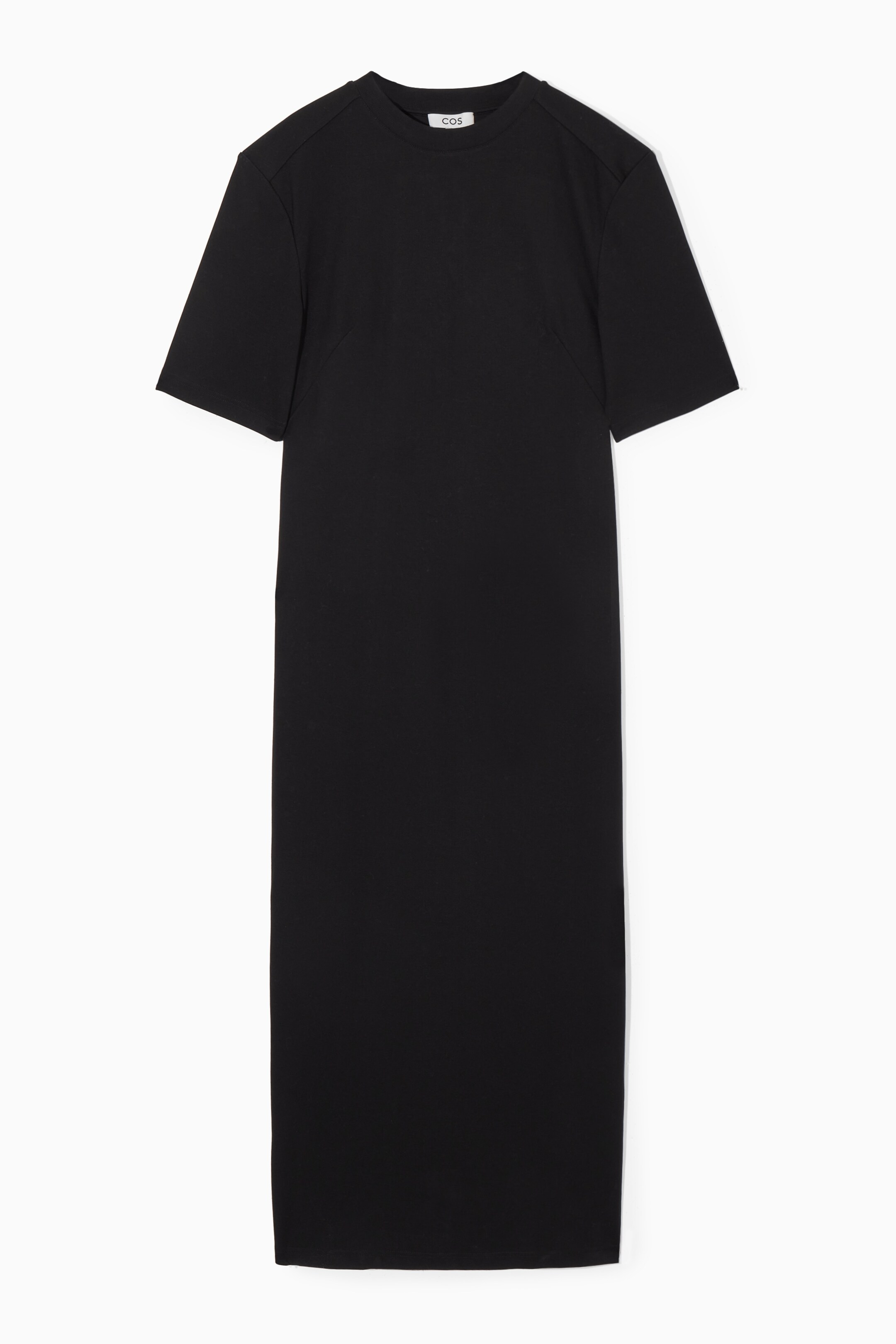 View larger image: POWER-SHOULDER T-SHIRT DRESS - BLACK - Ladies | H&M GB 1