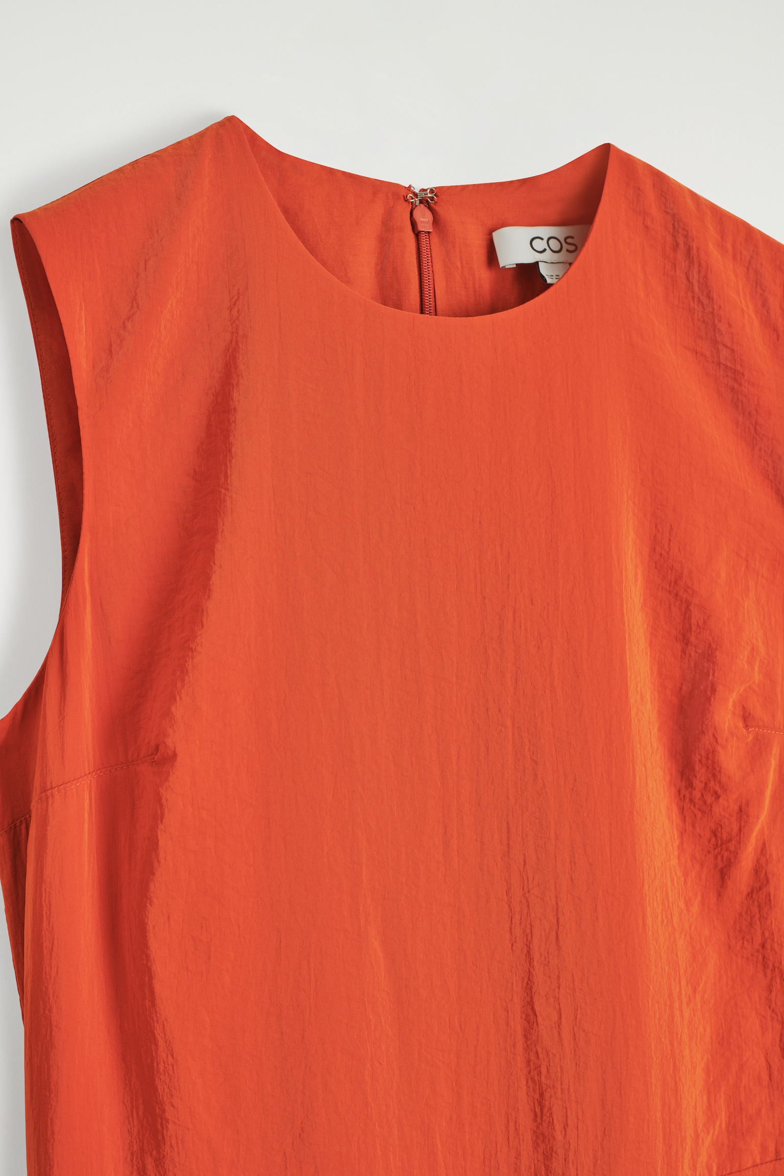 SLEEVELESS BUBBLE-HEM MIDI DRESS - ORANŽOVÁ/TMAVĚ MODRÁ/SVĚTLĚ RŮŽOVÁ - 5