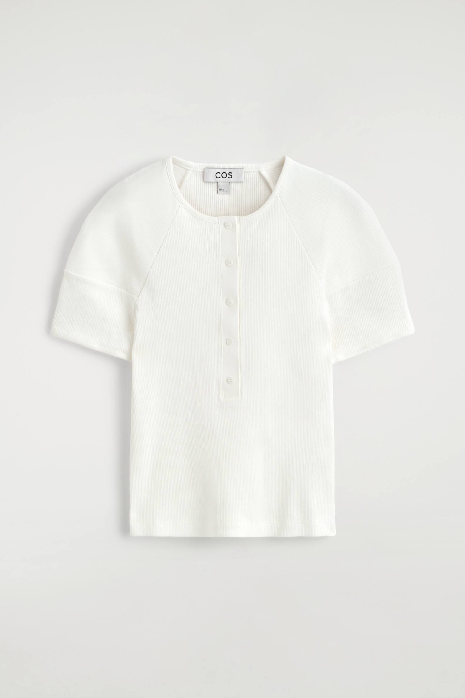 ТОП ХЕНЛИ ОТ РИБАНО ДЖЪРСИ С ОКРЪГЛЕНО ДЕКОЛТЕ - БЯЛО/ТЪМНОСИН - 2