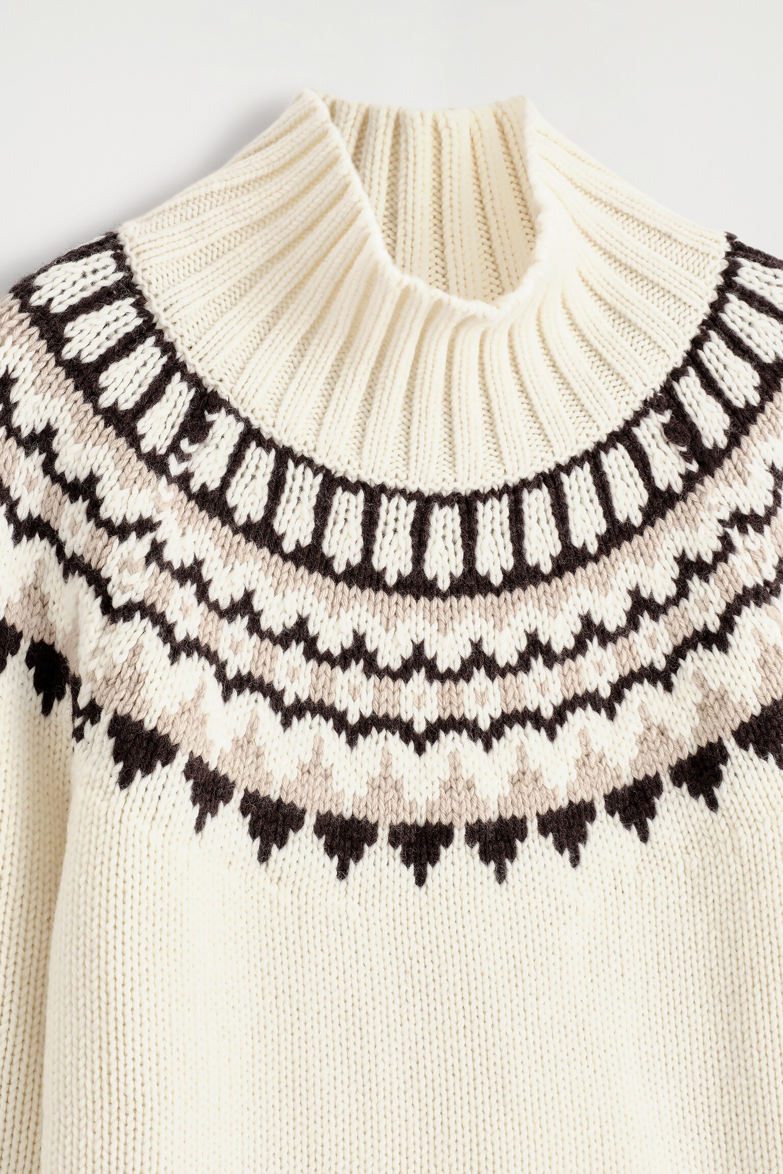 JERSEY FAIR ISLE DE LANA Y CASHMERE - CREMA / MARRÓN / ROSA/NEGRO/BLANCO/MARRÓN - 5