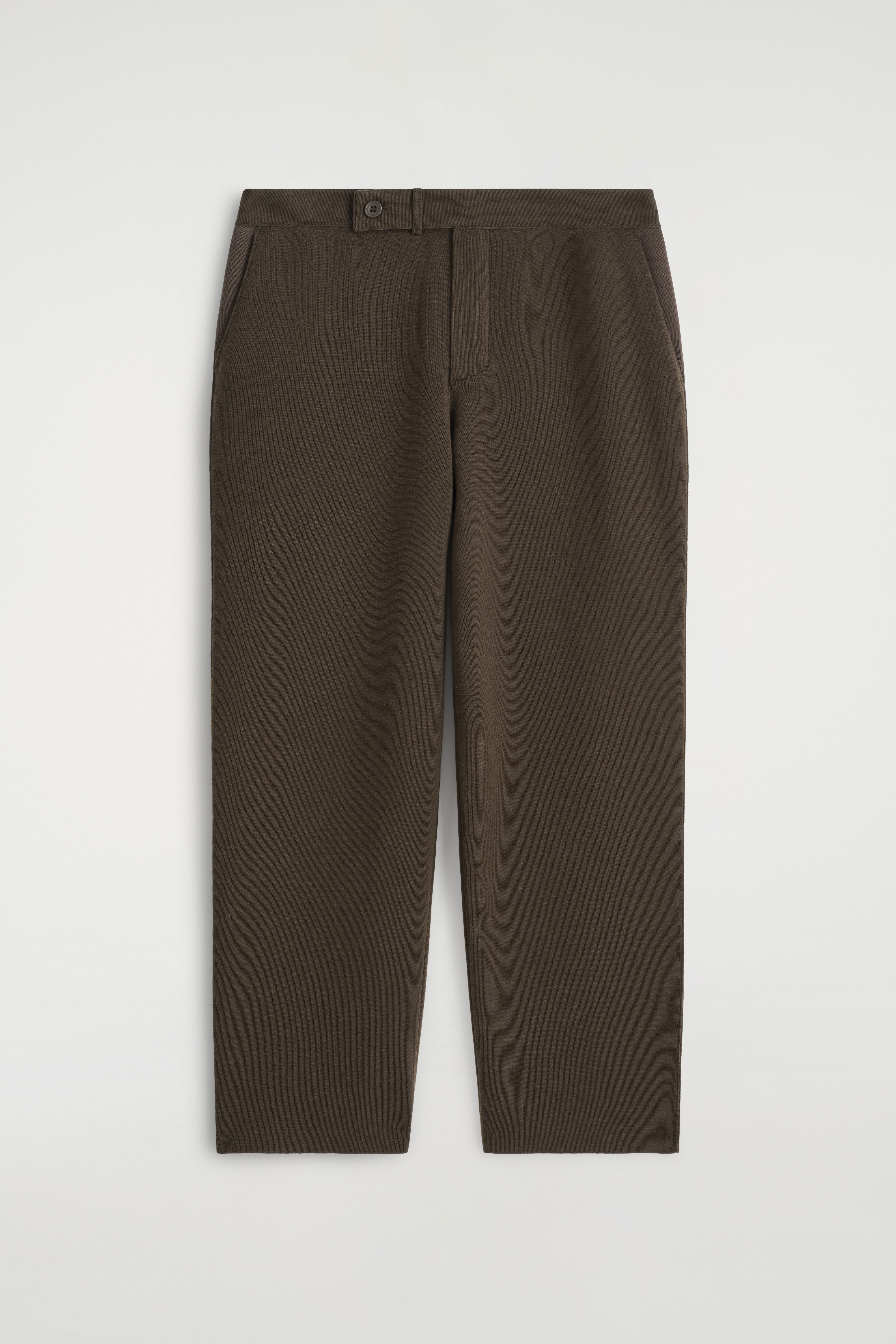 STRICKHOSE AUS WOLLE MIT GERADEM BEIN - DUNKELBRAUN