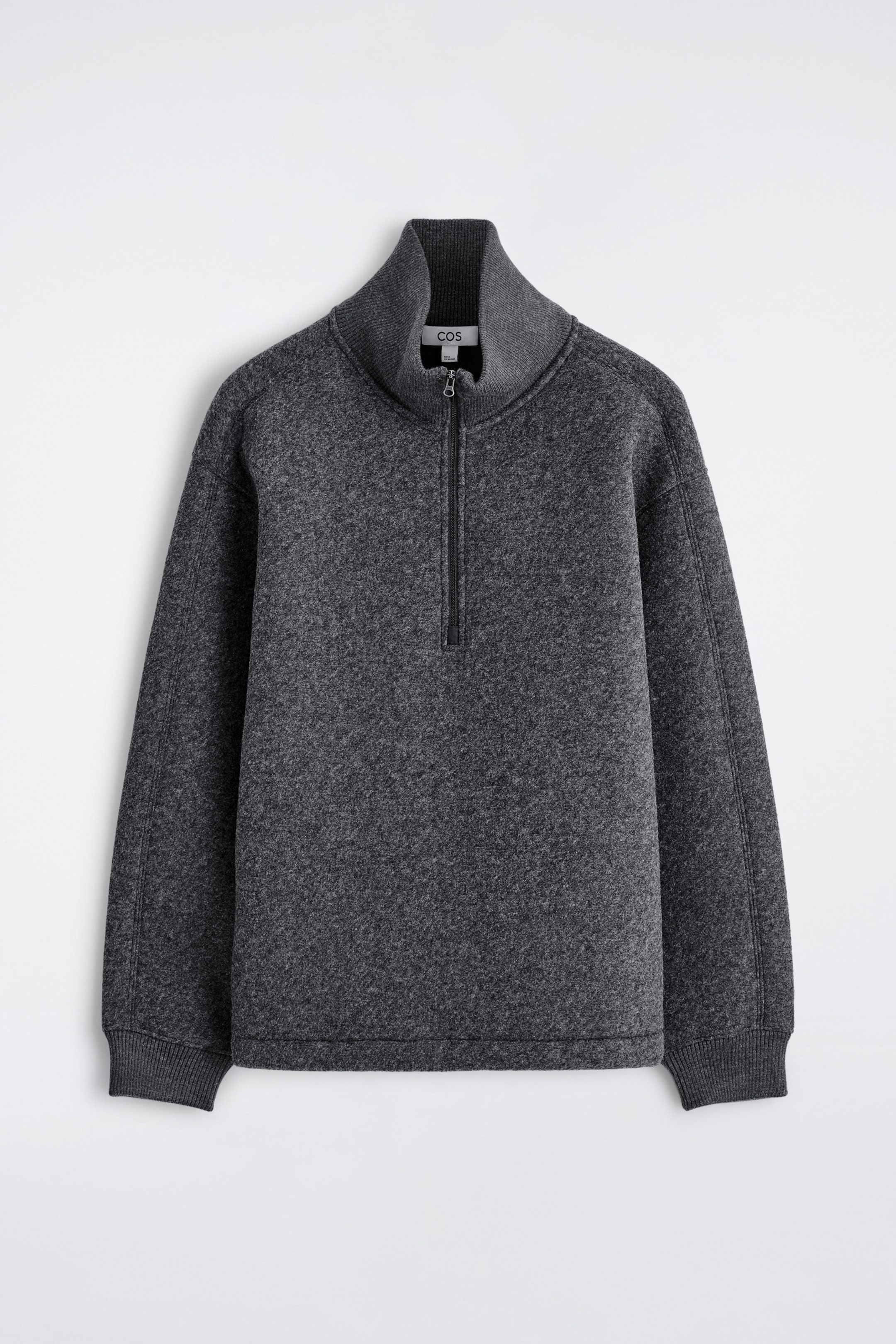 OVERSIZED FELTED-SCUBA FUNNEL-NECK JUMPER