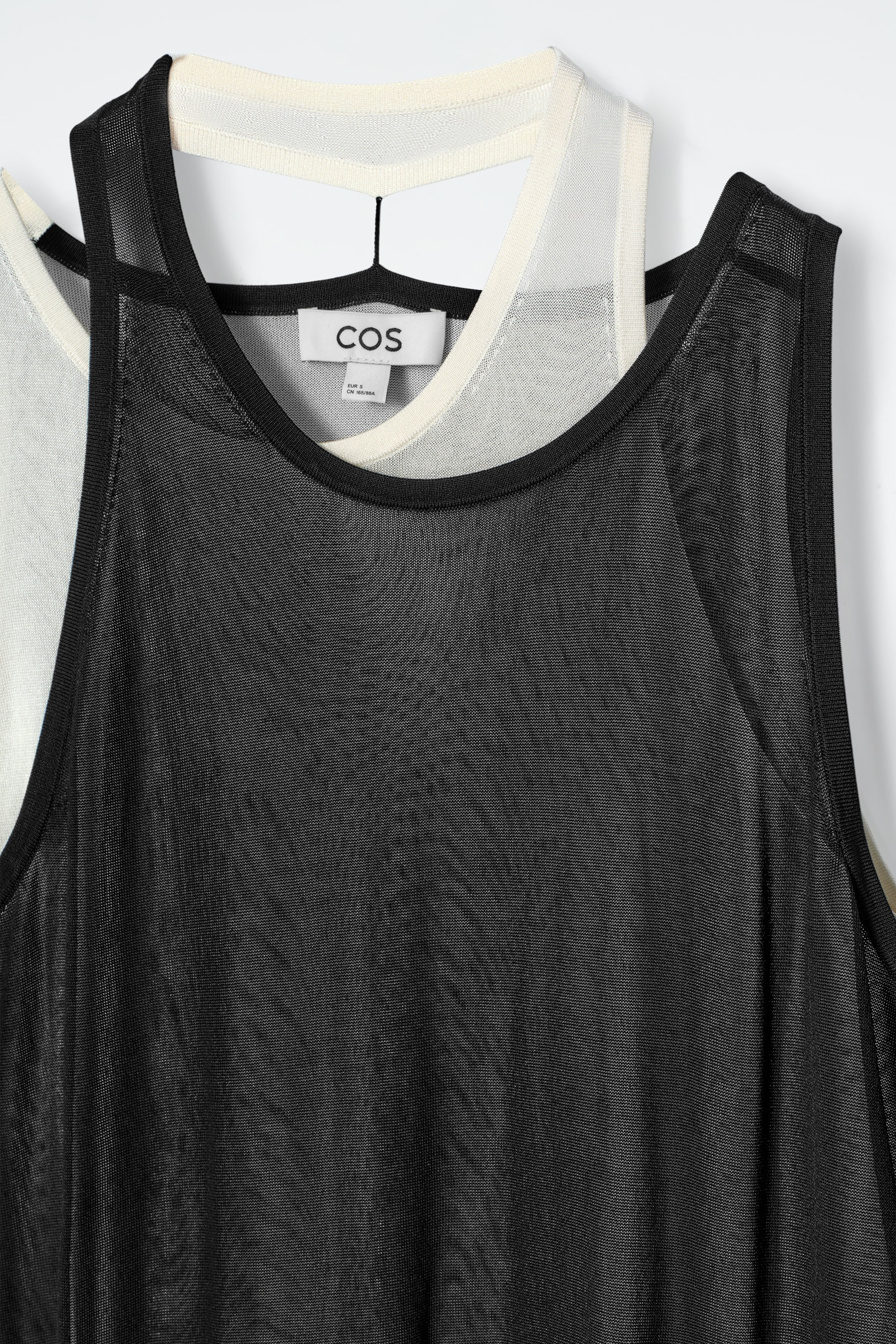Zobraziť väčší obrázok: Viacvrstvové pletené midi šaty - ČIERNA / BIELA - ŽENY | H&M SK 6