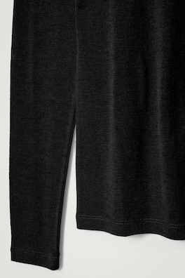 SLIM WOOL-JERSEY ROLLNECK TOP — BLACK 6