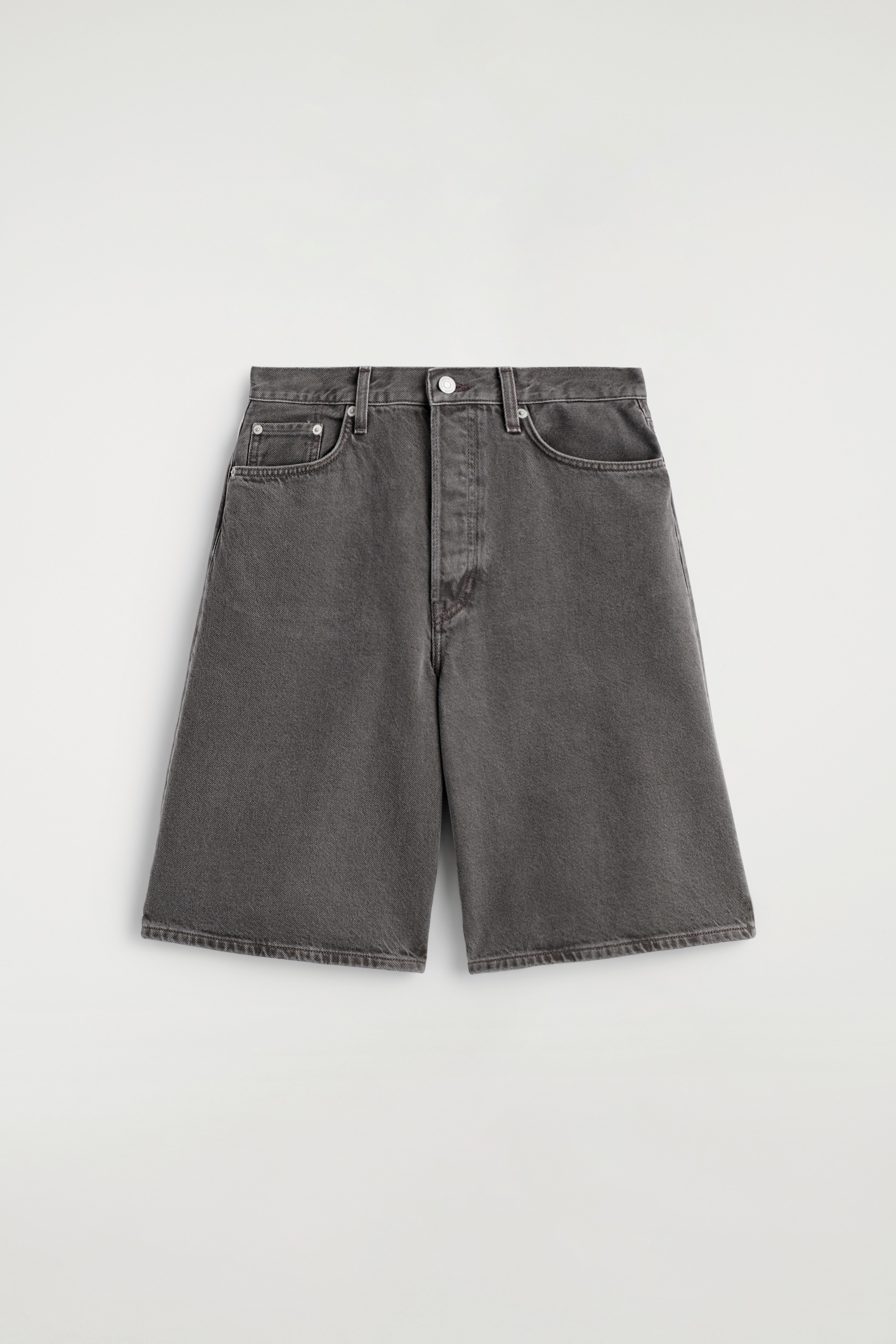 SHORTS LUNGHI IN DENIM - MARRONE SCURO