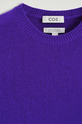 PURE CASHMERE T-SHIRT — PURPLE 7