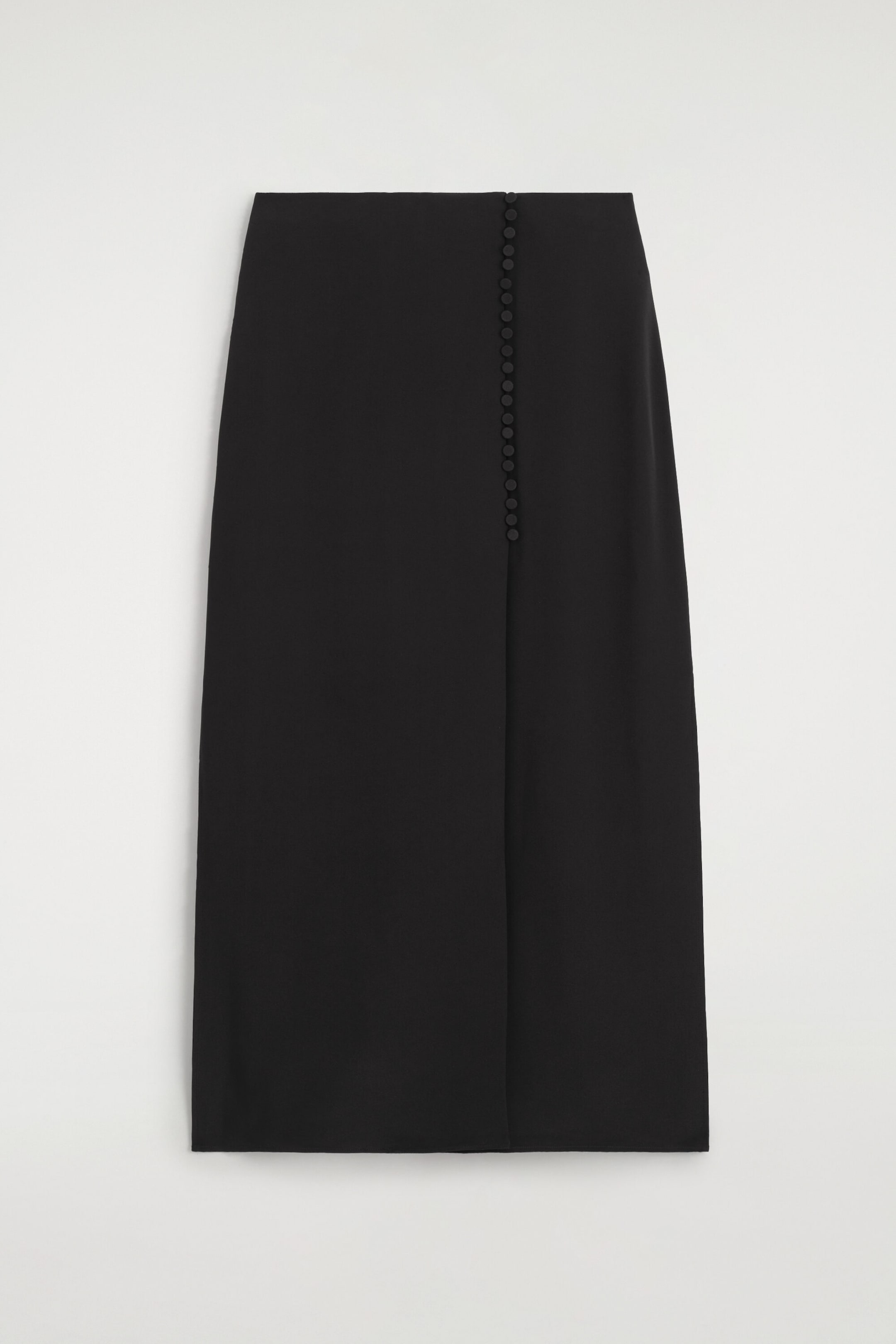 BUTTON-DETAIL SILK-CREPE MAXI WRAP SKIRT