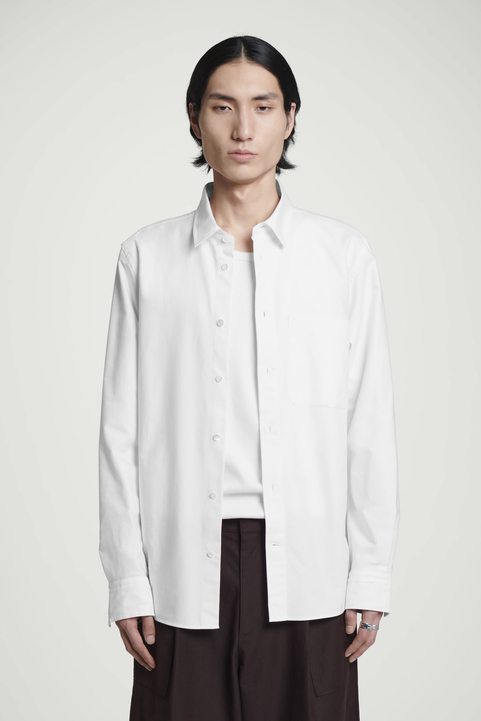 CAMICIA OXFORD DAL TAGLIO RILASSATO - BIANCO/BLU / BIANCO / RIGHE - 1