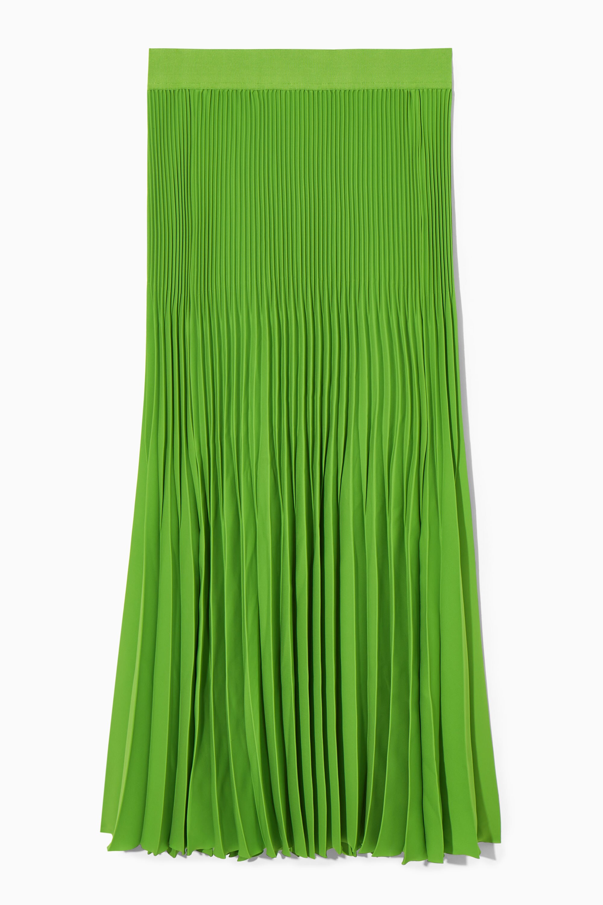PLEATED MIDI SKIRT - BRIGHT GREEN | COS US