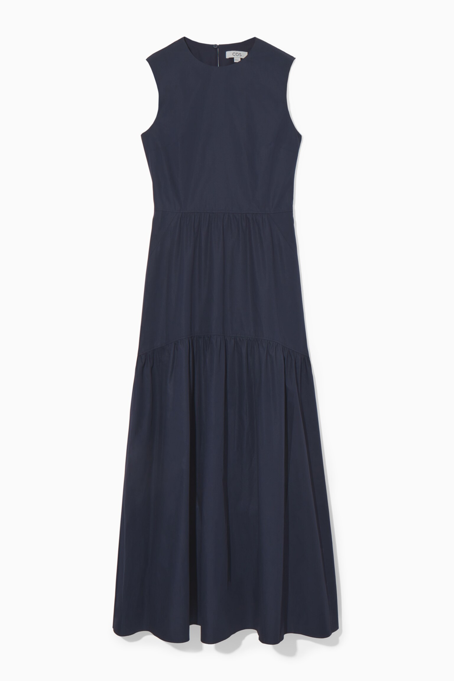 OPEN-BACK TIERED DRESS - NAVY