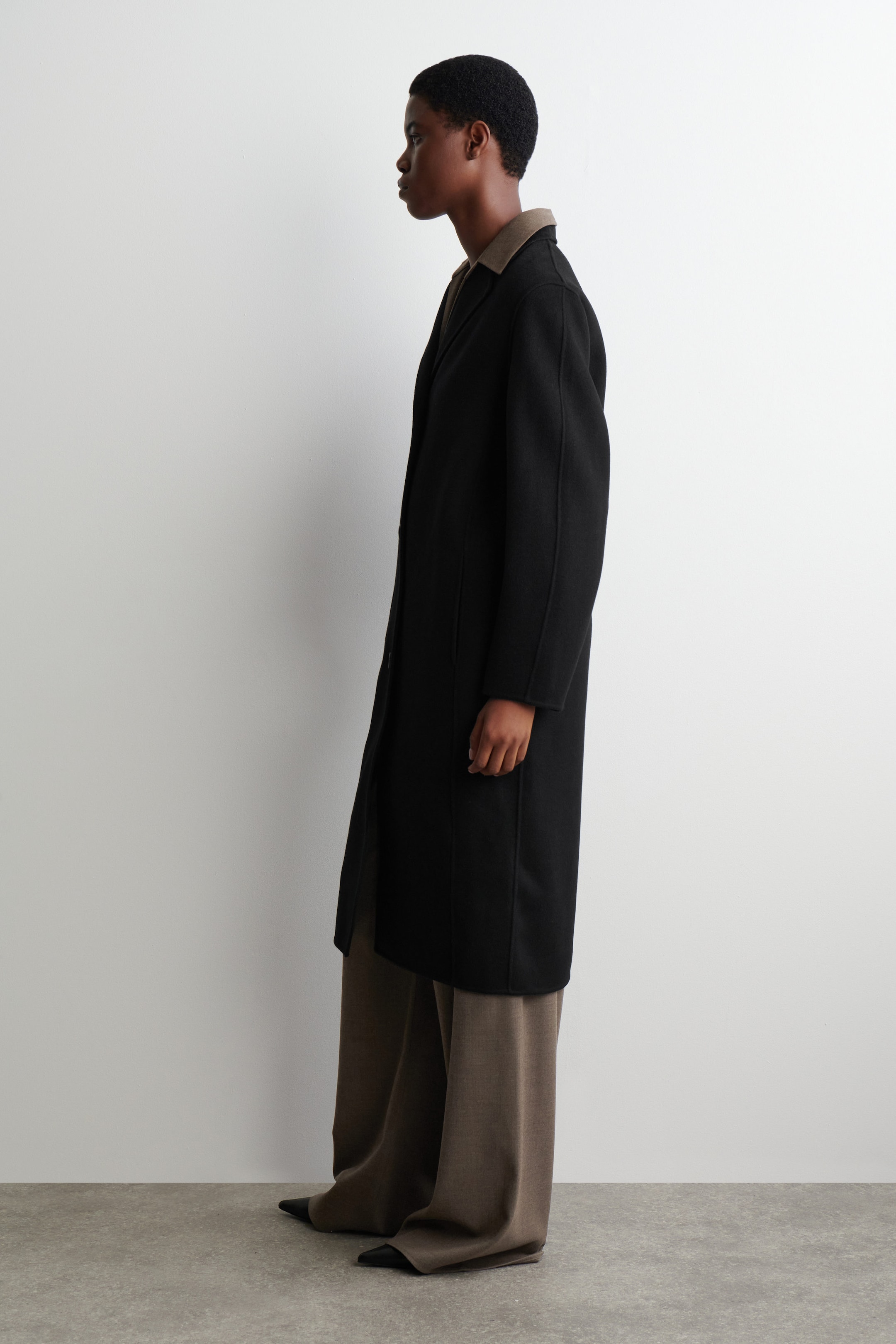 DOUBLE-FACED WOOL LONG COAT