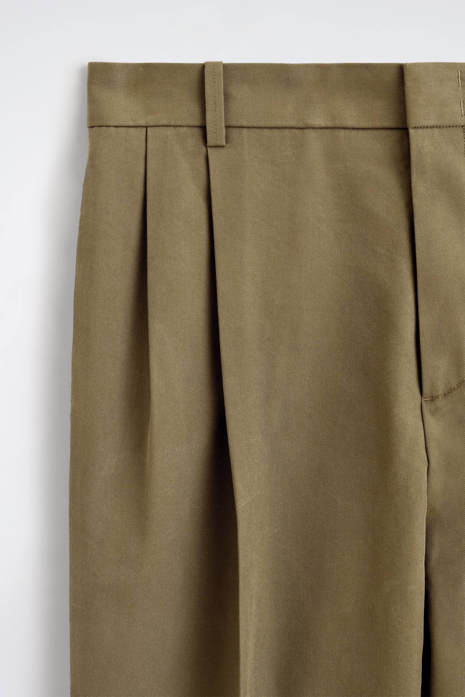 Calças com pregas, corte folgado e perna afunilada - caqui/PRETO - 5