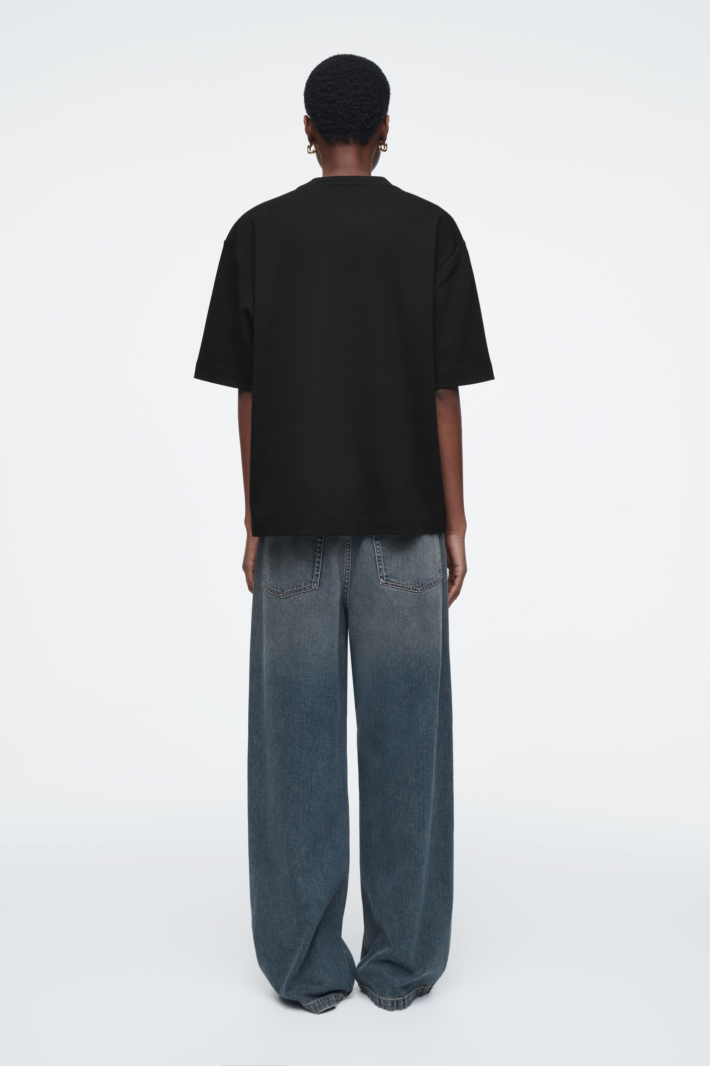 激安特価 OVERSIZED COTTON COS | BLACK - T-SHIRT サーフィン・ボディボード