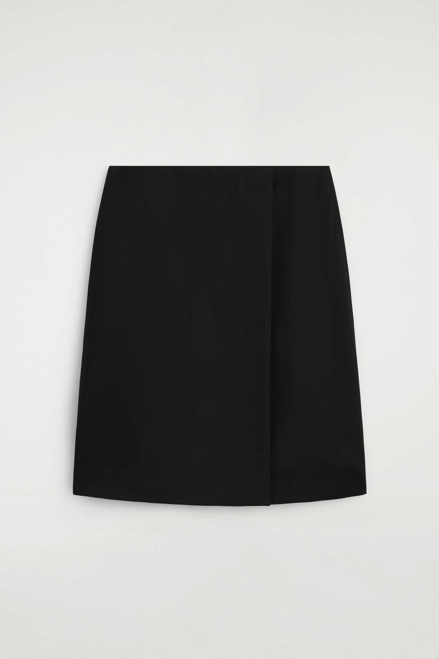 Sateng omslagskjørt-SVART - 2