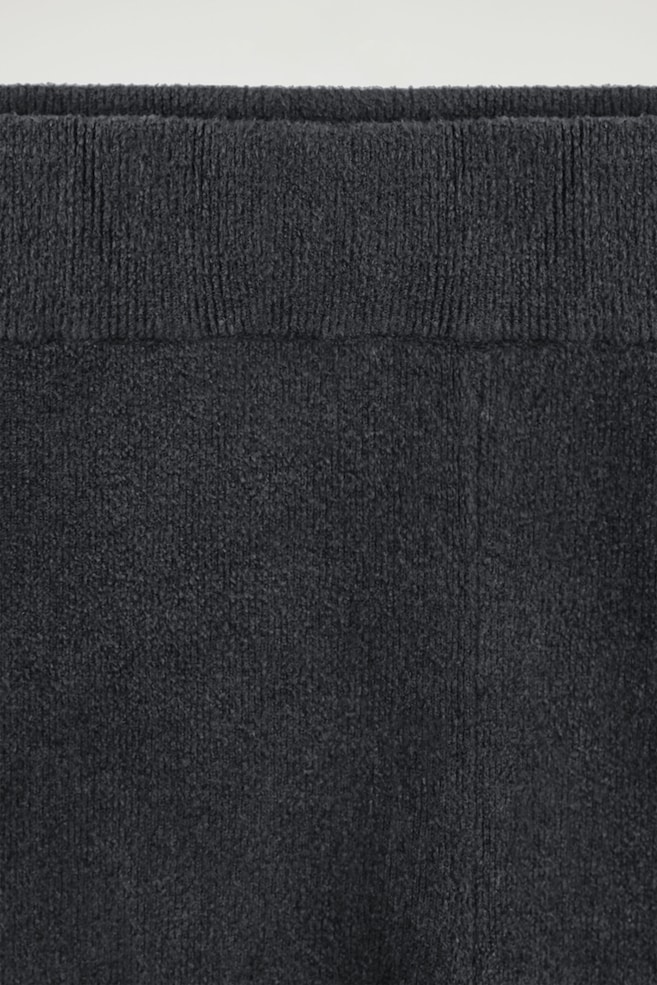 CHENILLE-KNIT LEGGINGS — STEEL