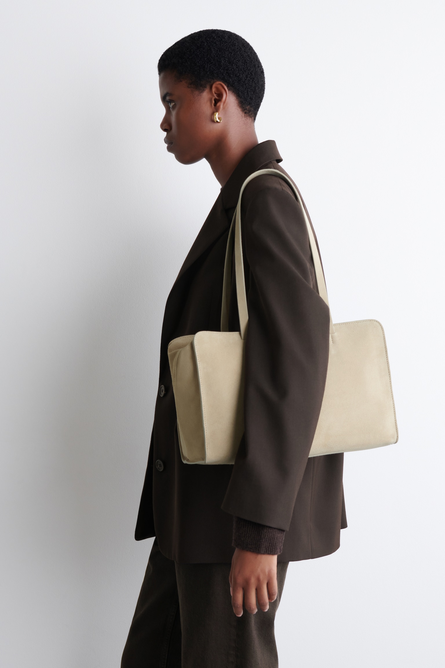 MARAIS BOWLING BAG - SUEDE - CAPPUCCINO