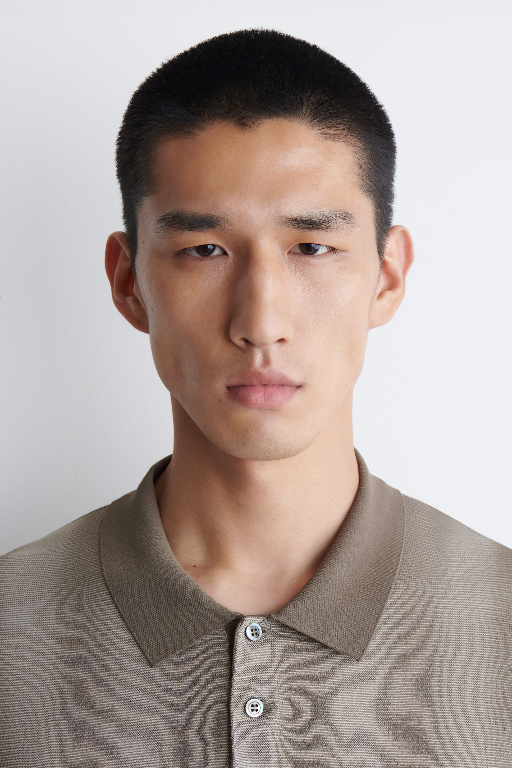 DIFFUSEDSTRIPE KNITTED POLO SHIRT