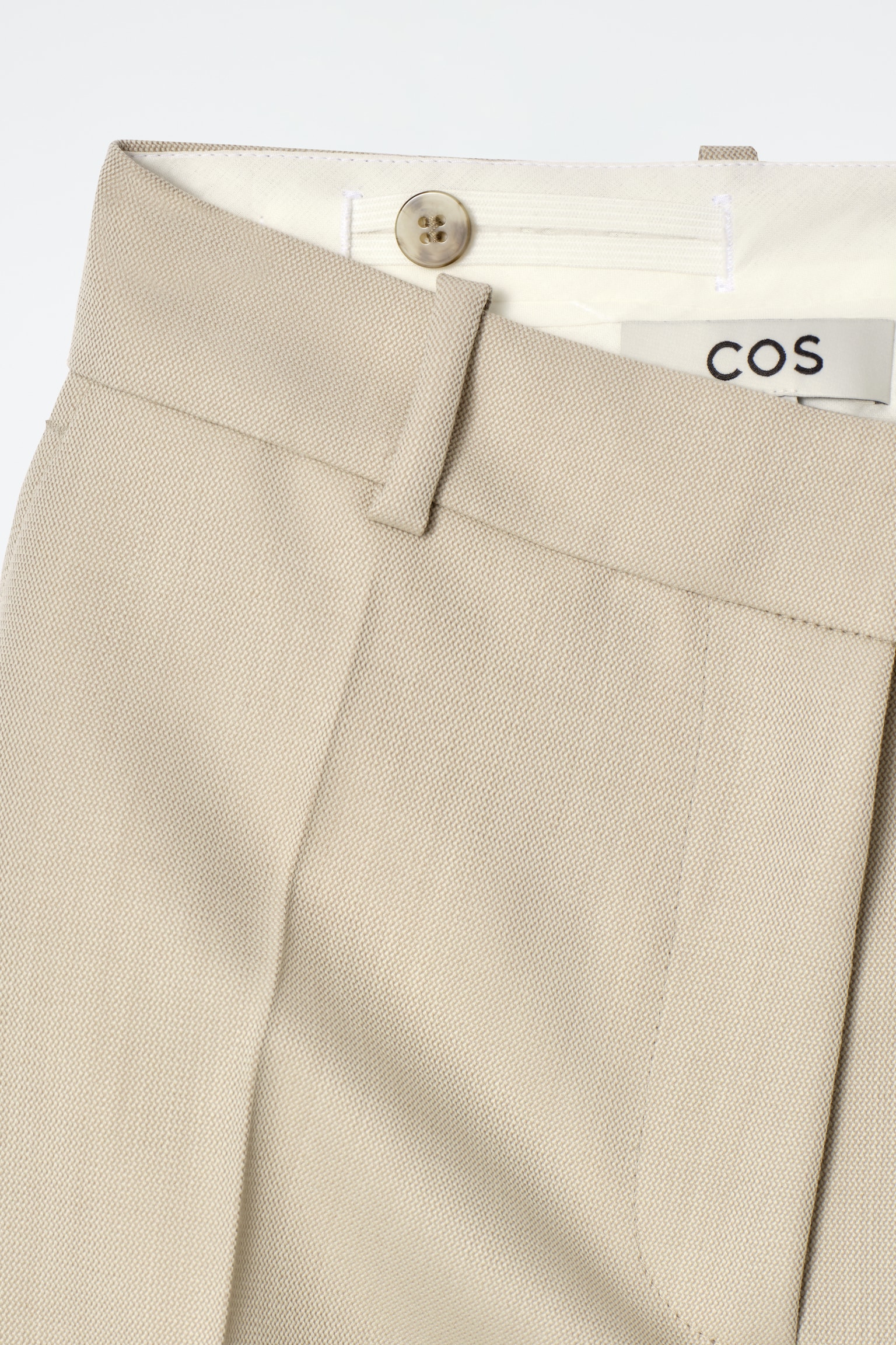 PANTALON SLIM EN LAINE - BEIGE - 4