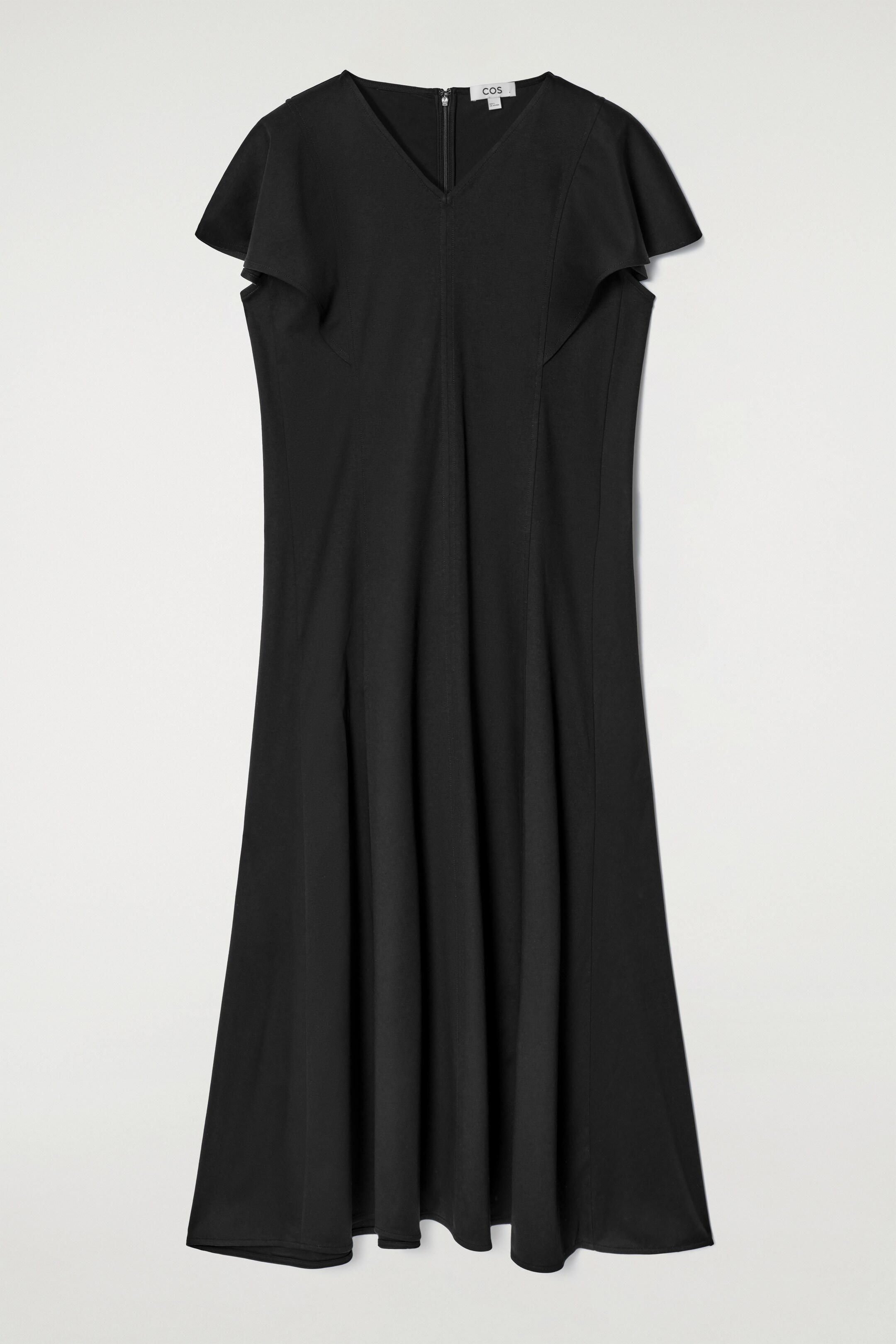 Ver imagem maior: VESTIDO MIDI DE ALGODÃO COM MANGAS ESTILO PÉTALA - PRETO - SENHORA | H&M PT 6